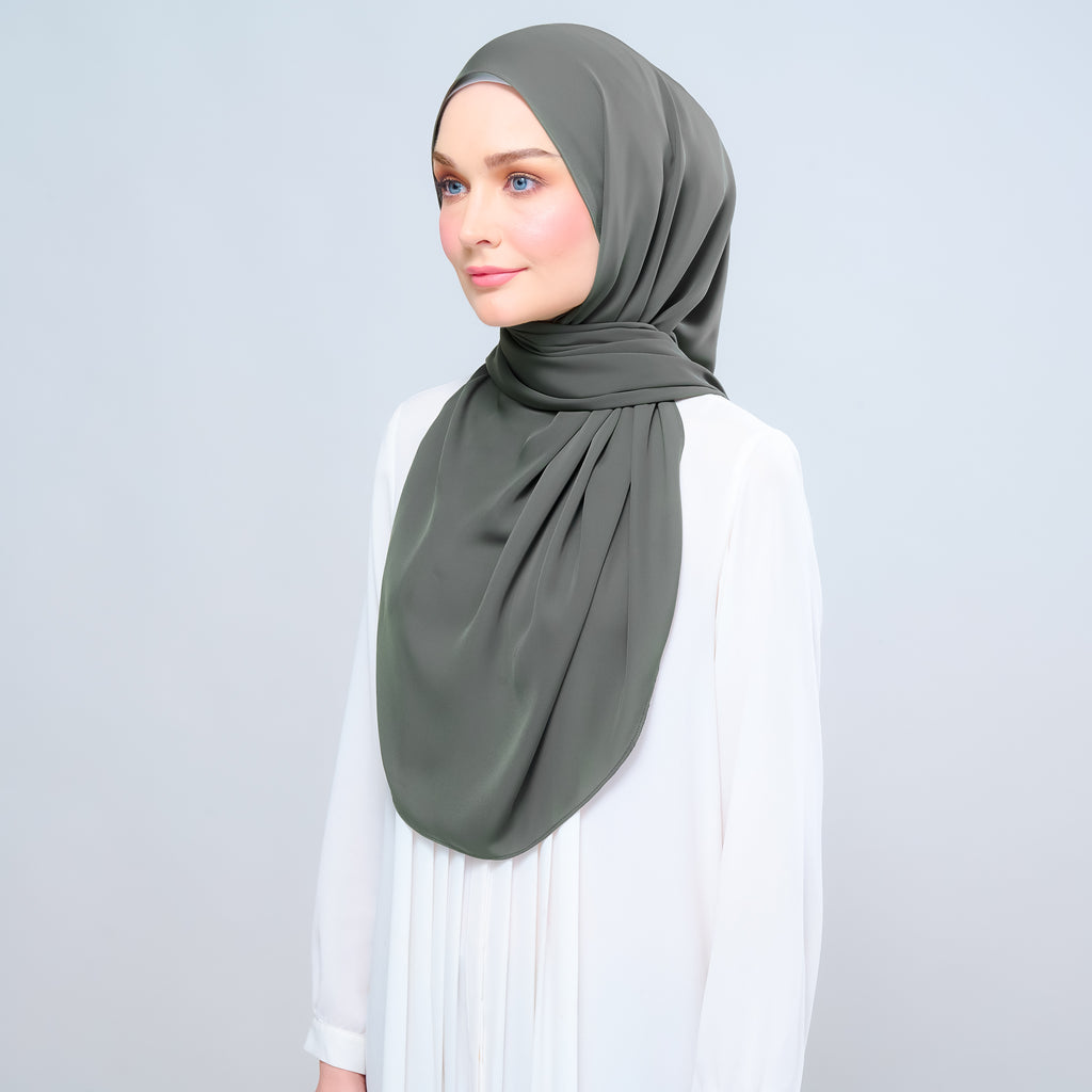 Instant Tag 'n Go Chiffon Silk Shawl - Deep Pine