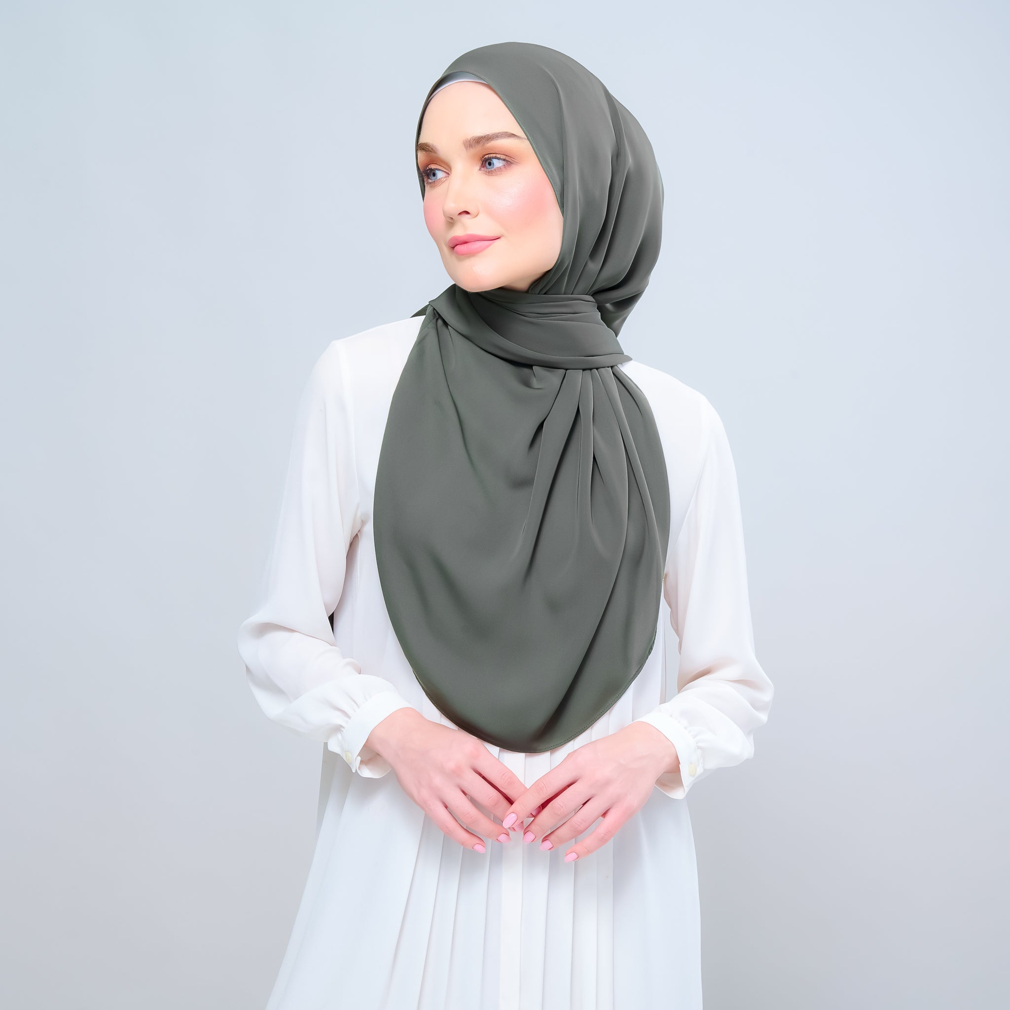 Instant Tag 'n Go Chiffon Silk Shawl - Deep Pine