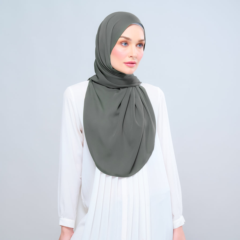 Instant Tag 'n Go Chiffon Silk Shawl - Deep Pine