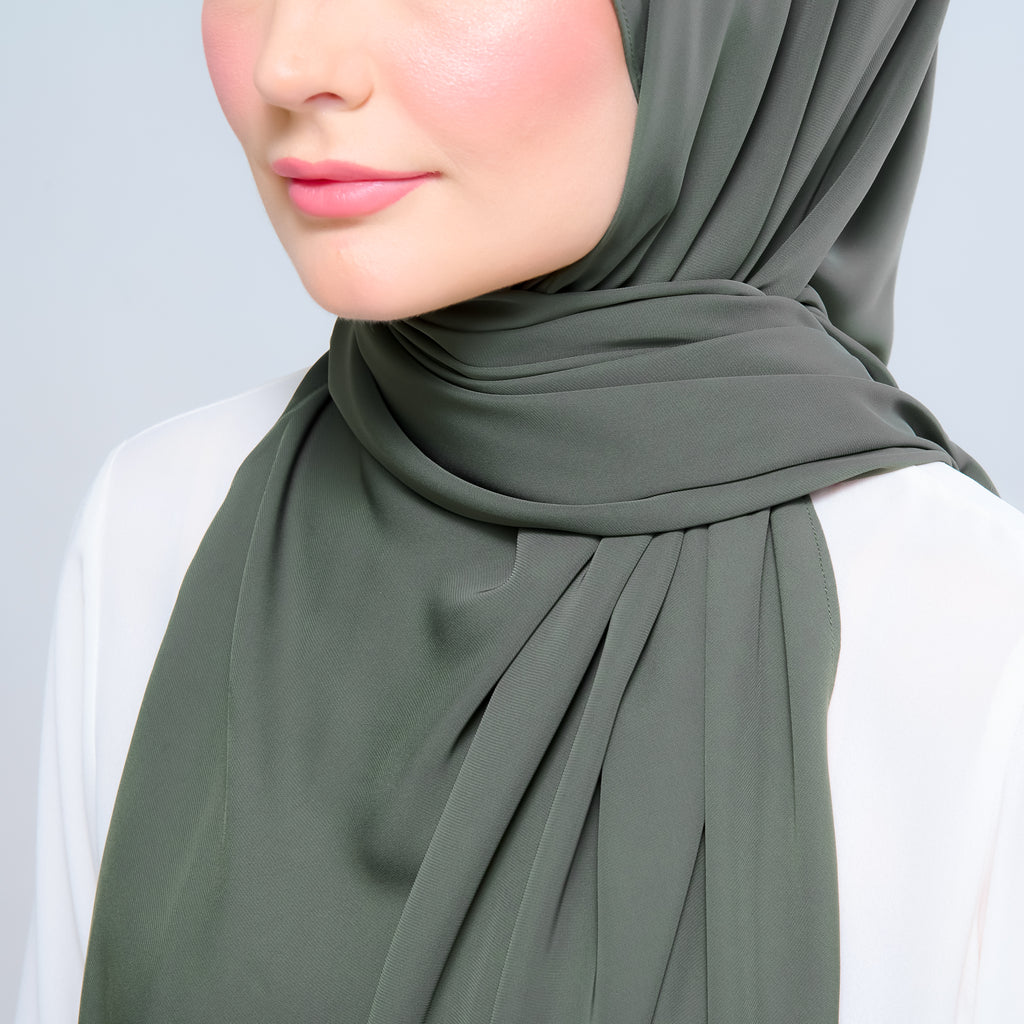 Instant Tag 'n Go Chiffon Silk Shawl - Deep Pine