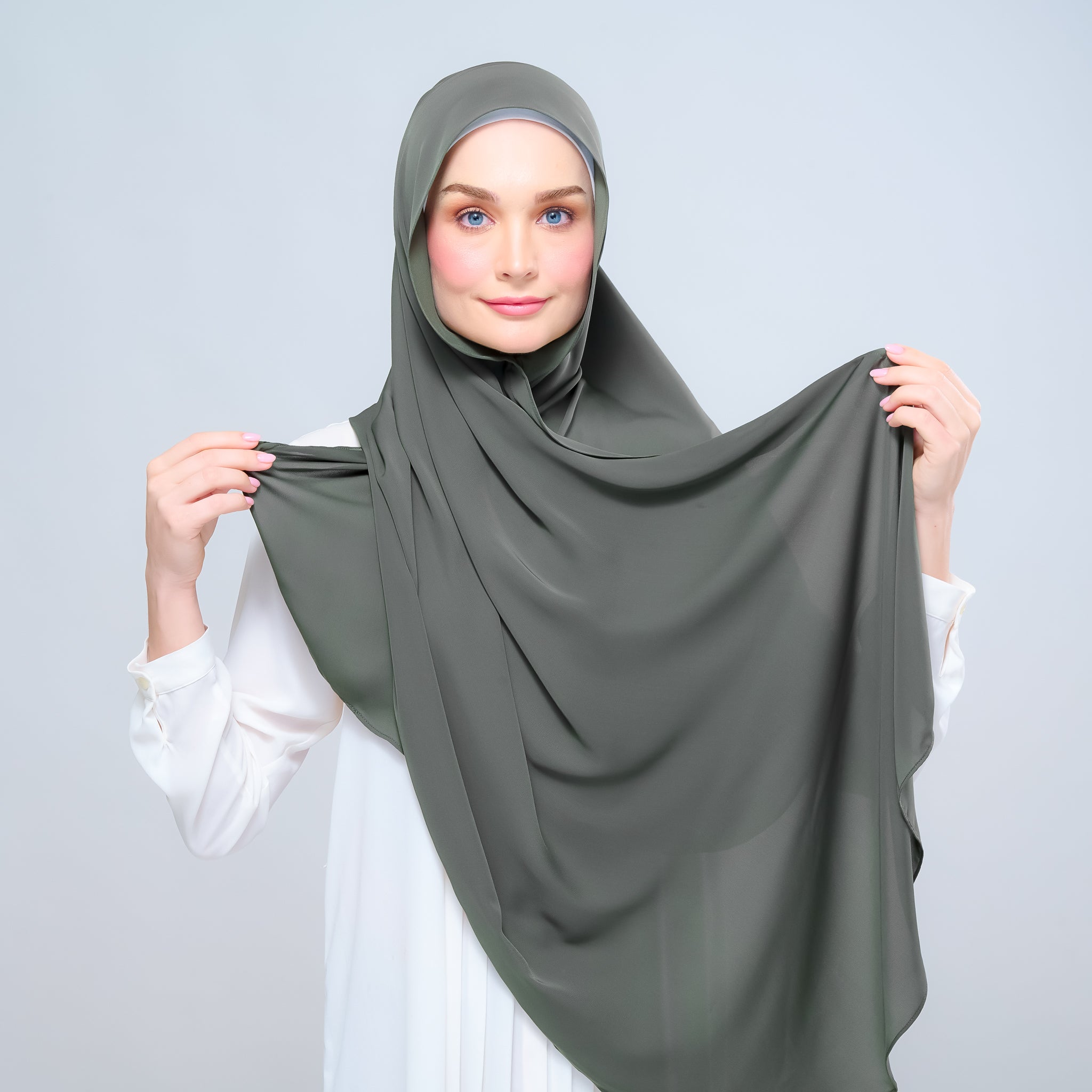 Instant Tag 'n Go Chiffon Silk Shawl - Deep Pine