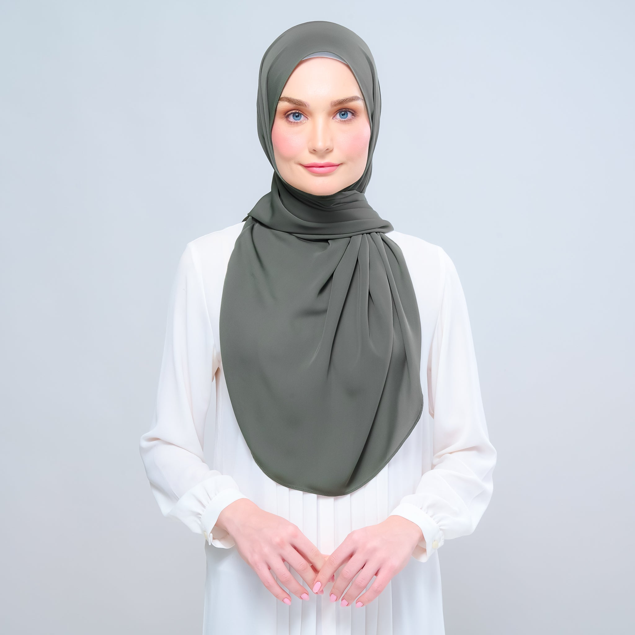 Instant Tag 'n Go Chiffon Silk Shawl - Deep Pine