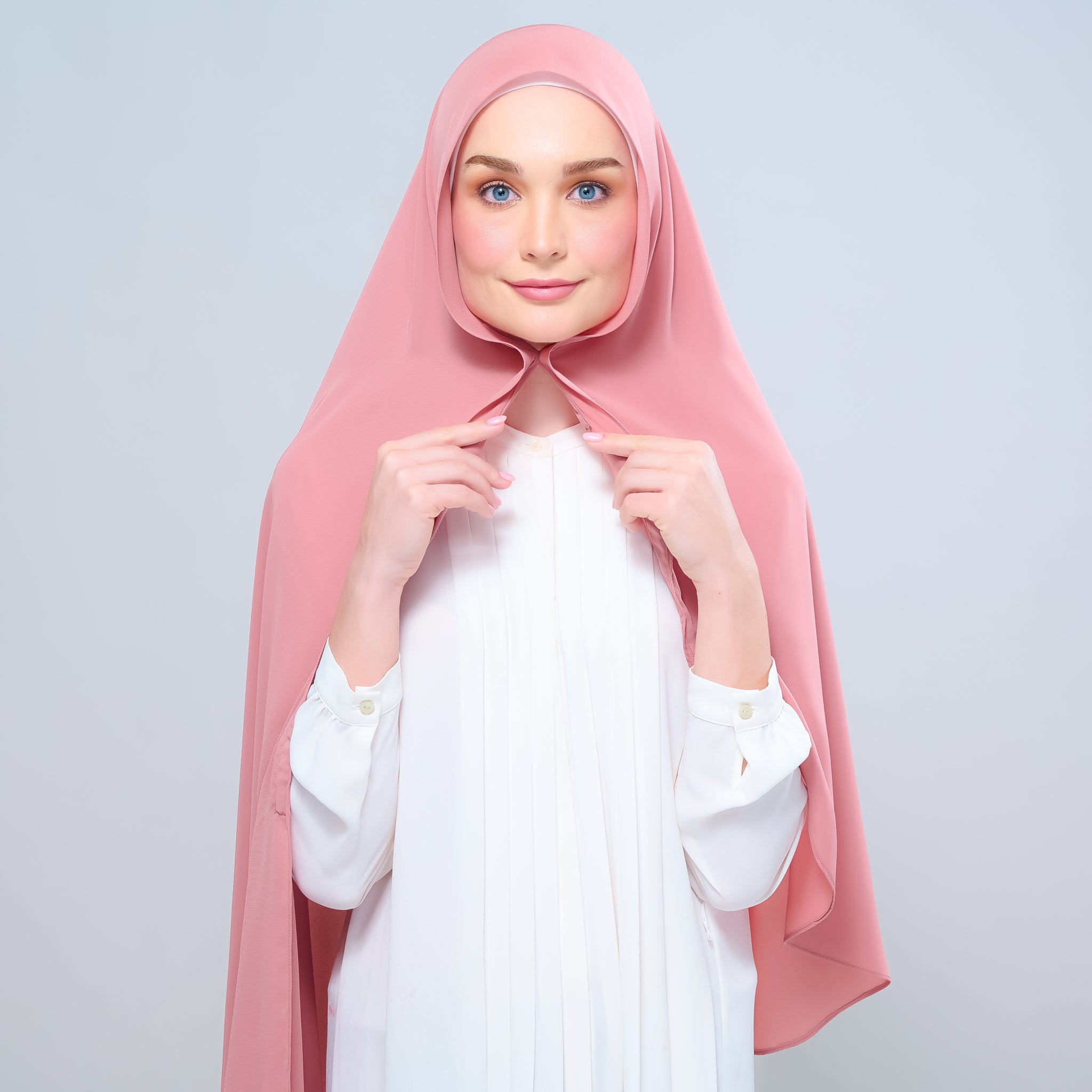 Instant Tag 'n Go Chiffon Silk Shawl - Deep Rose