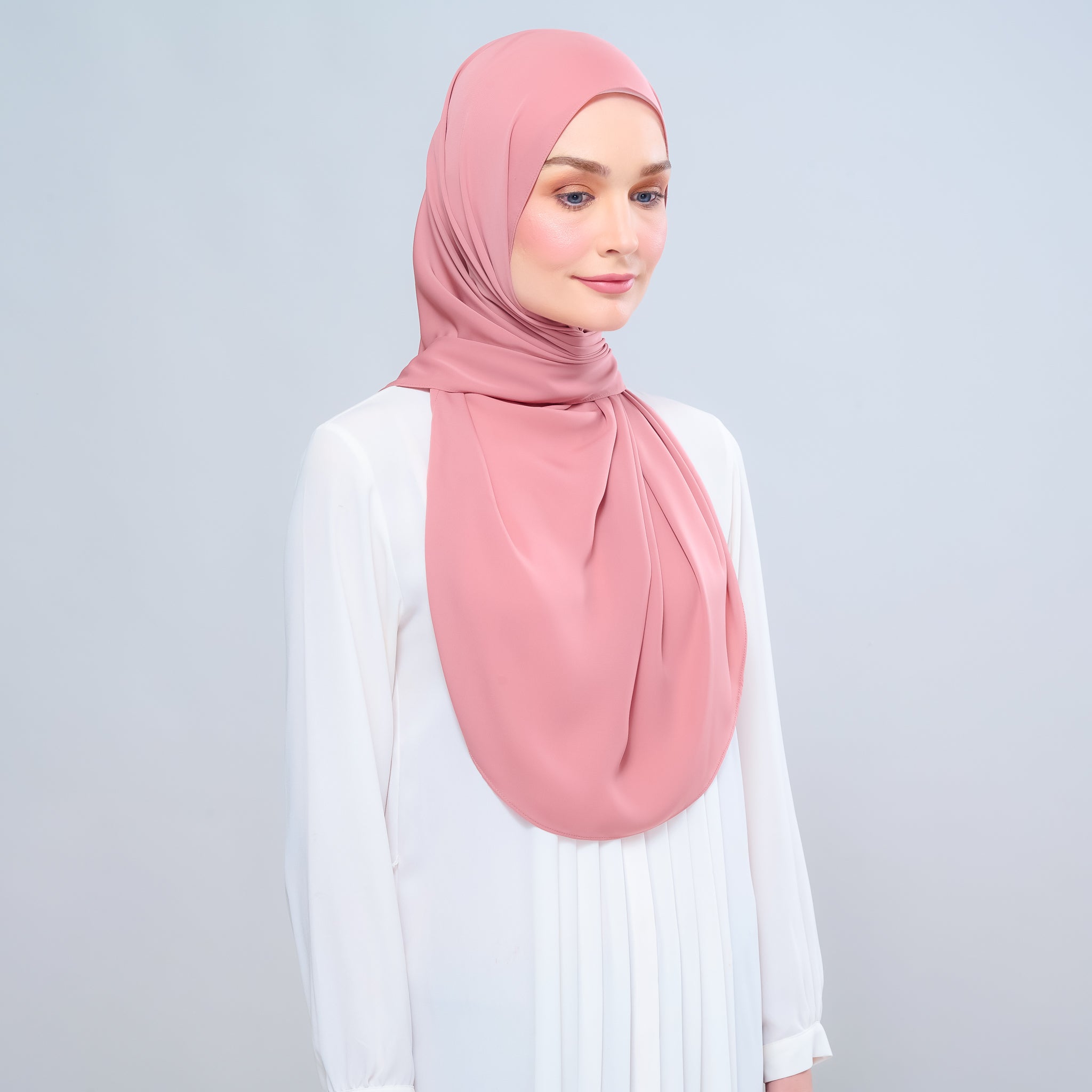 Instant Tag 'n Go Chiffon Silk Shawl - Deep Rose