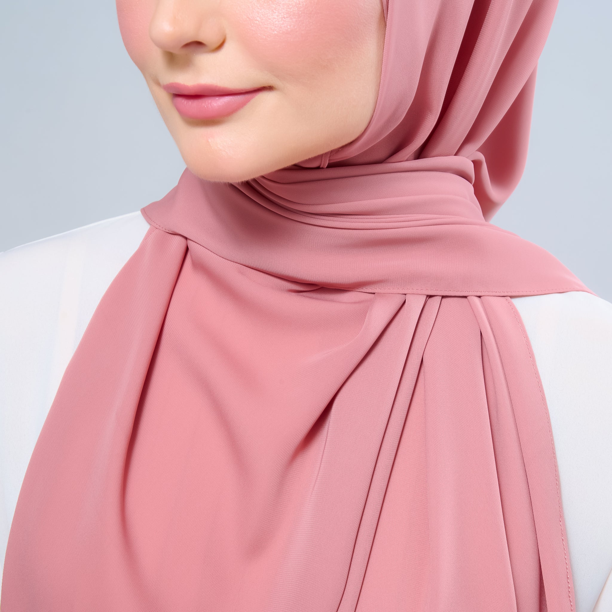 Instant Tag 'n Go Chiffon Silk Shawl - Deep Rose