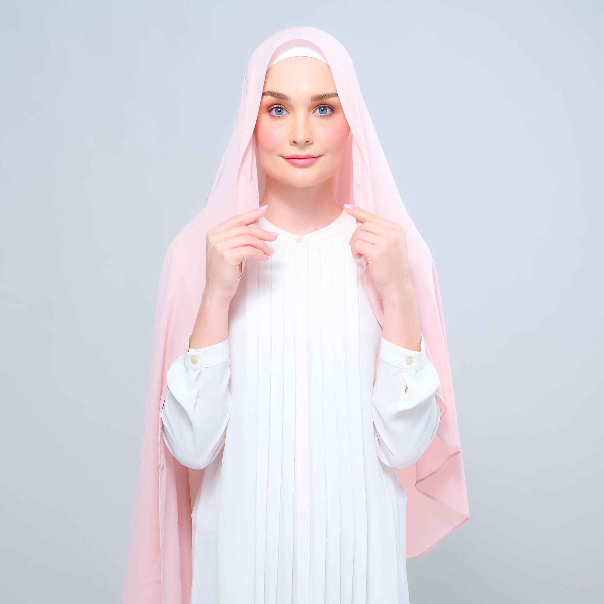 Instant Tag 'n Go Chiffon Silk Shawl - Dusty Rose
