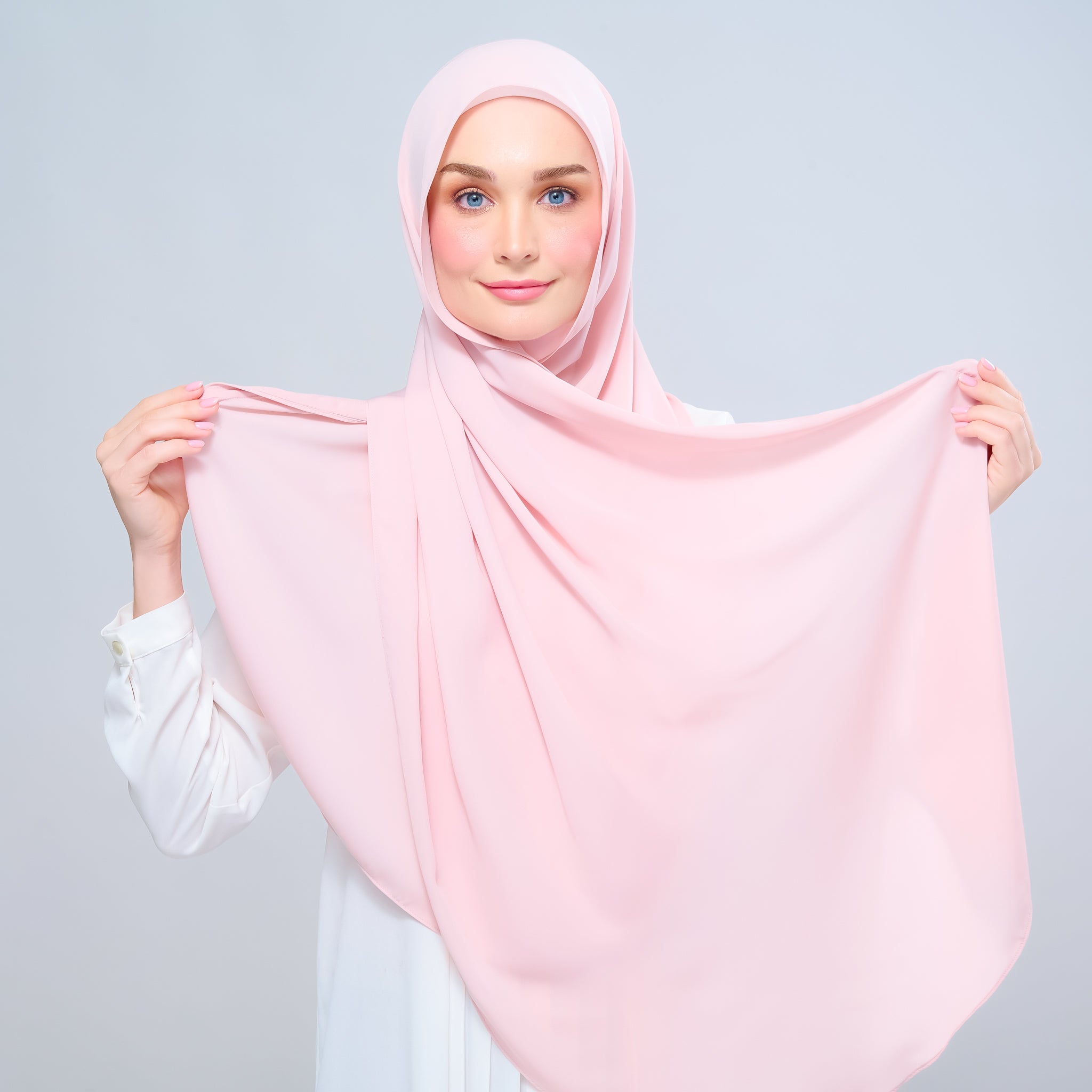 Instant Tag 'n Go Chiffon Silk Shawl - Dusty Rose