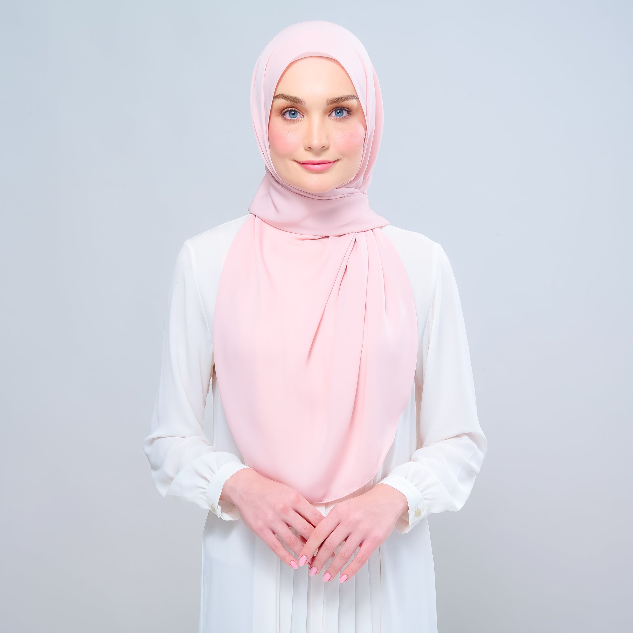 Instant Tag 'n Go Chiffon Silk Shawl - Dusty Rose