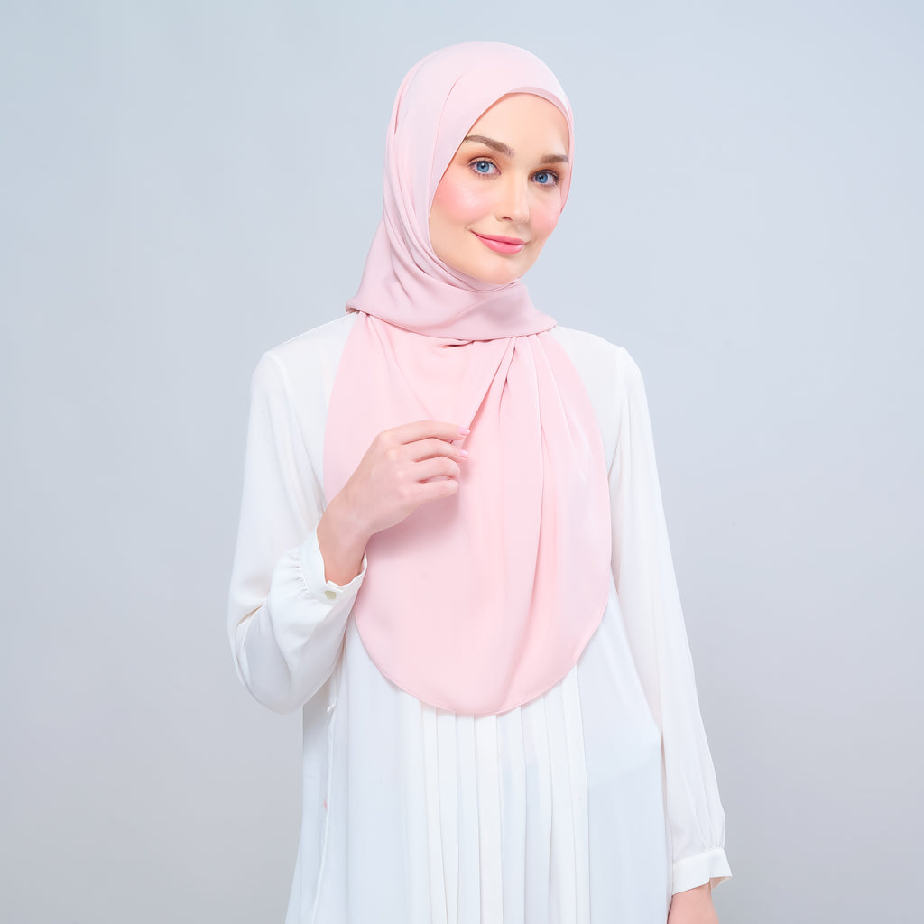 Instant Tag 'n Go Chiffon Silk Shawl - Dusty Rose
