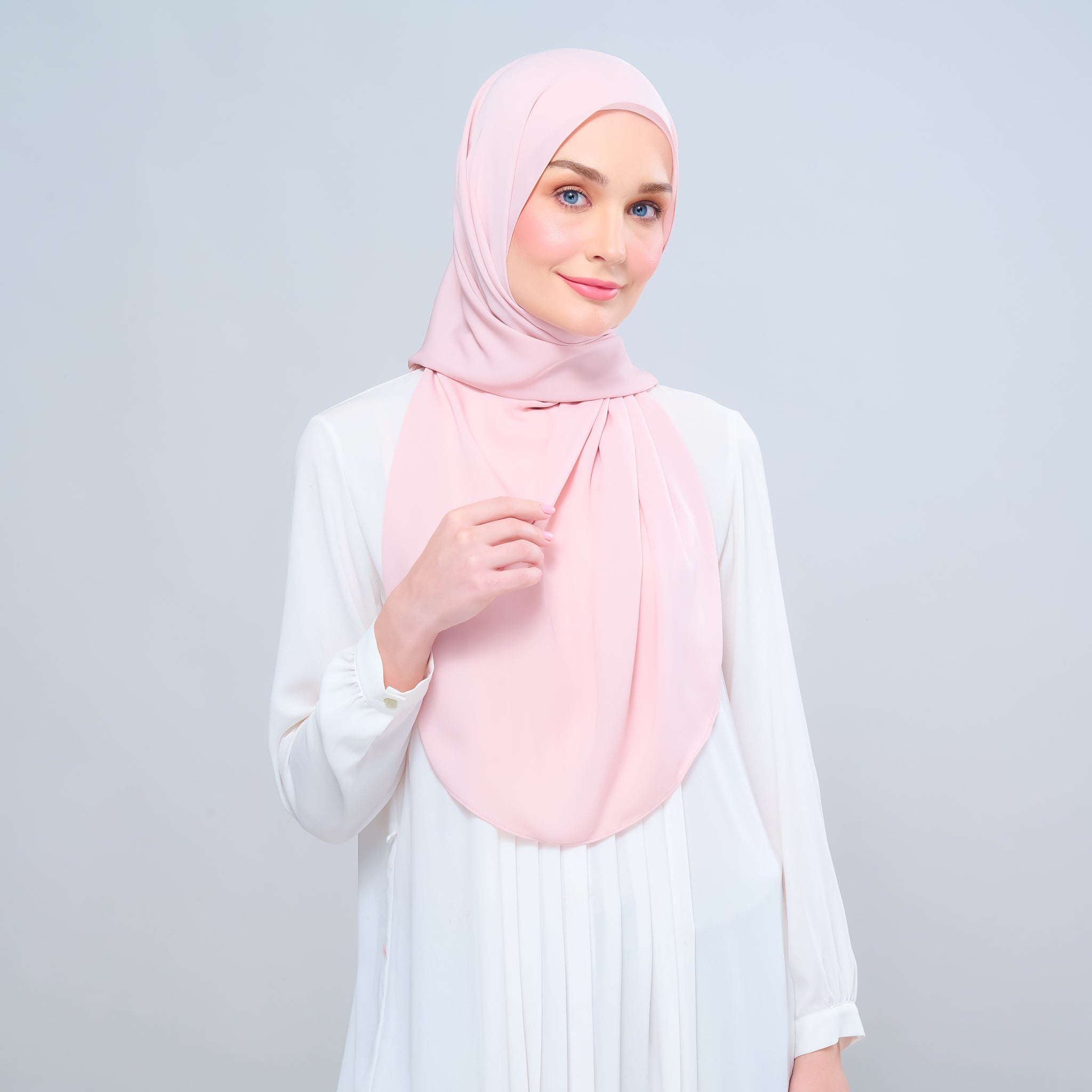 Instant Tag 'n Go Chiffon Silk Shawl - Dusty Rose