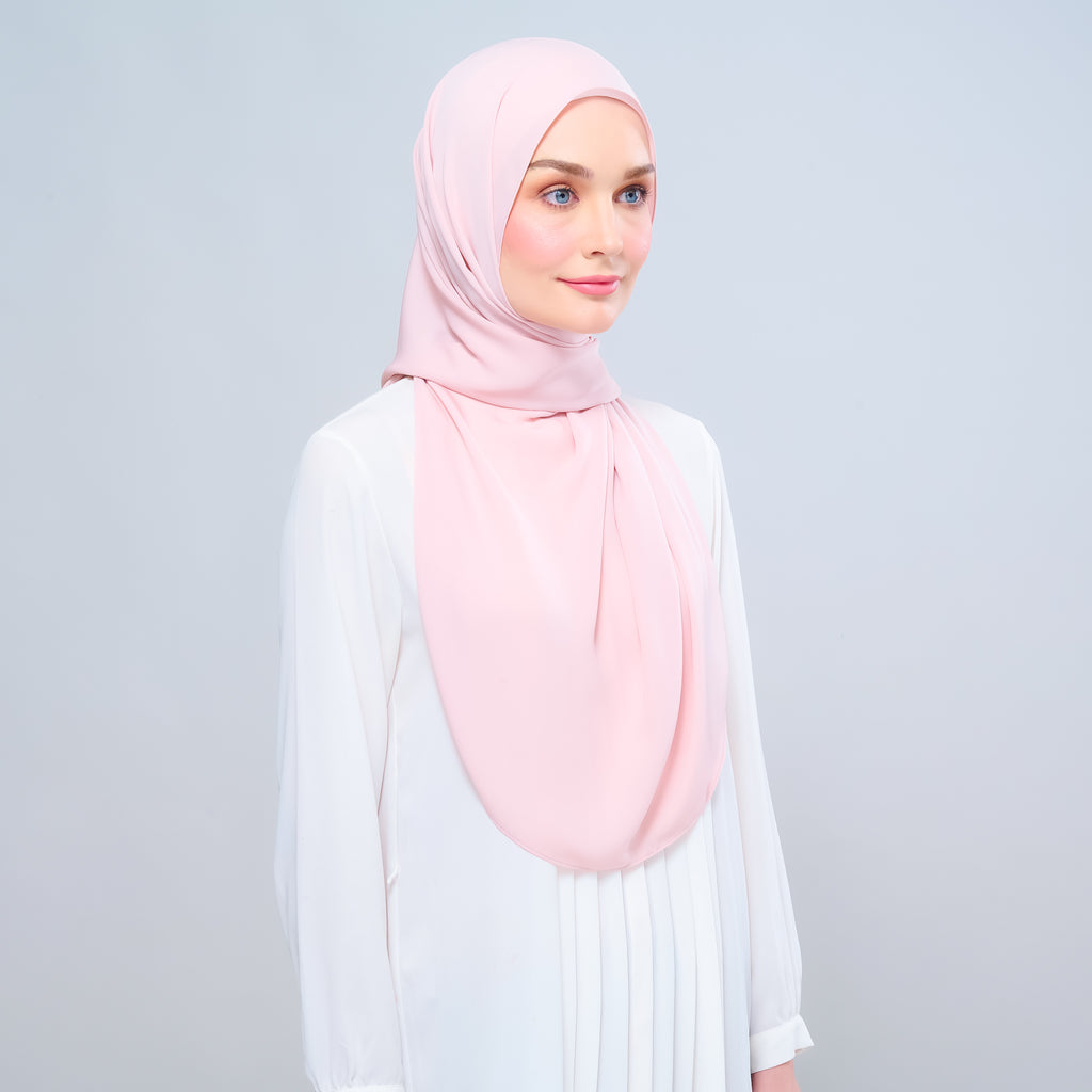 Instant Tag 'n Go Chiffon Silk Shawl - Dusty Rose