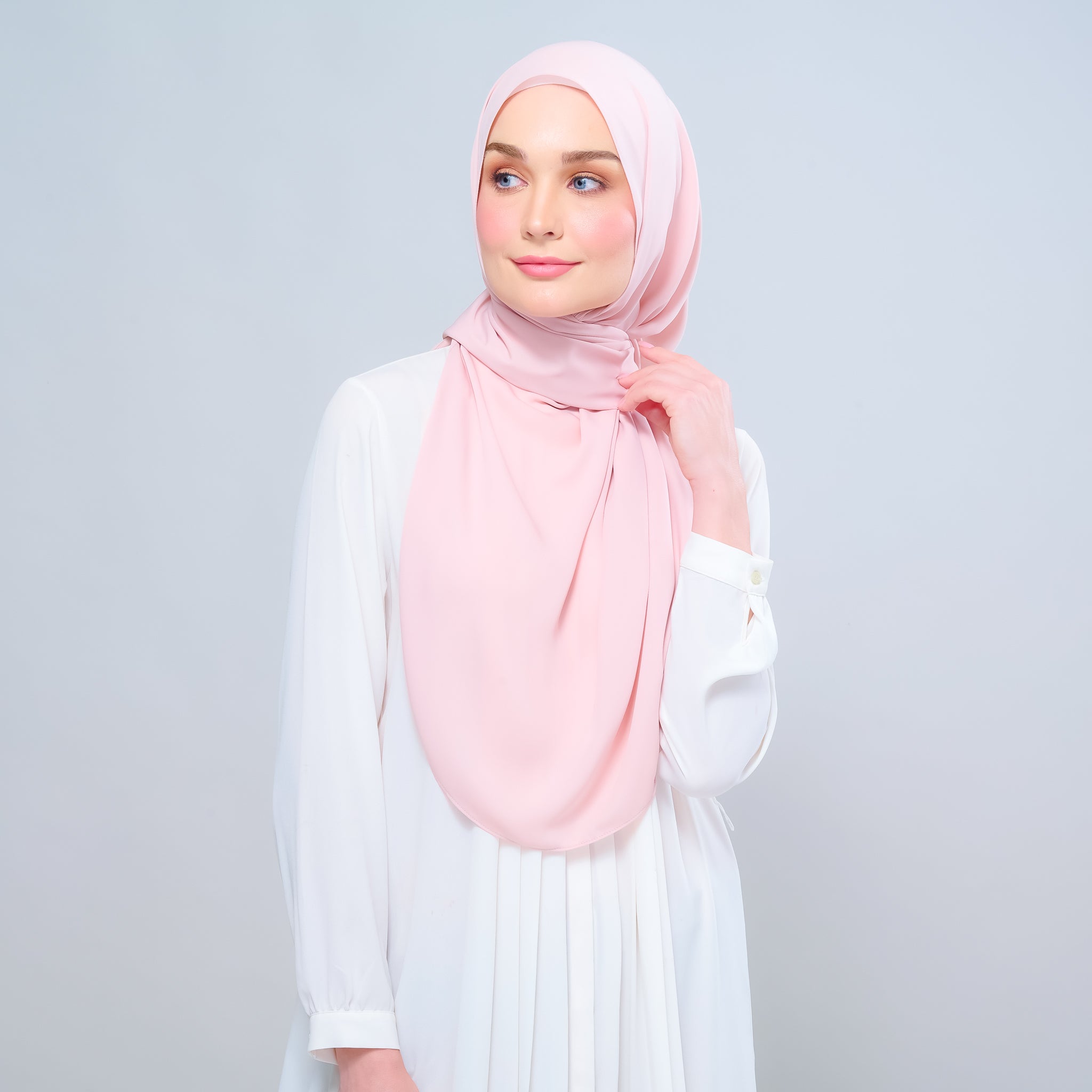 Instant Tag 'n Go Chiffon Silk Shawl - Dusty Rose