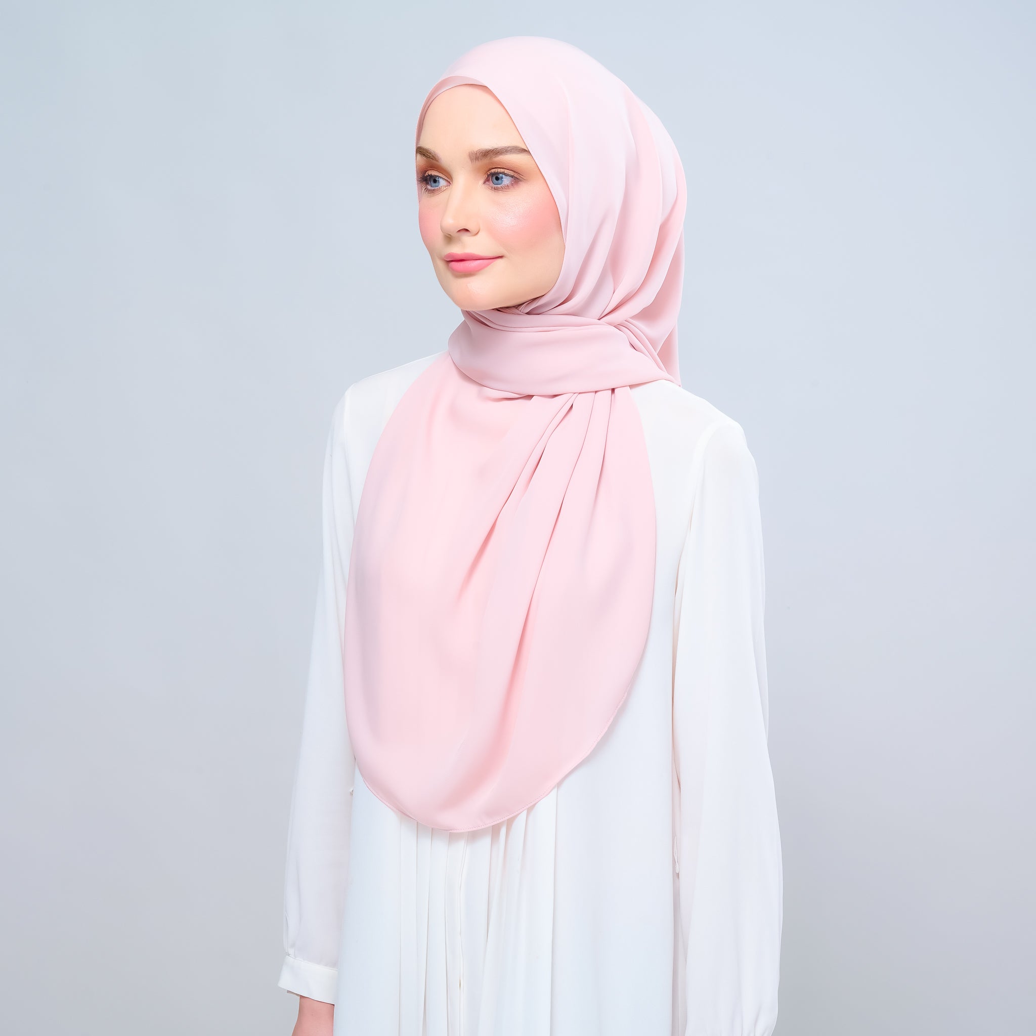 Instant Tag 'n Go Chiffon Silk Shawl - Dusty Rose