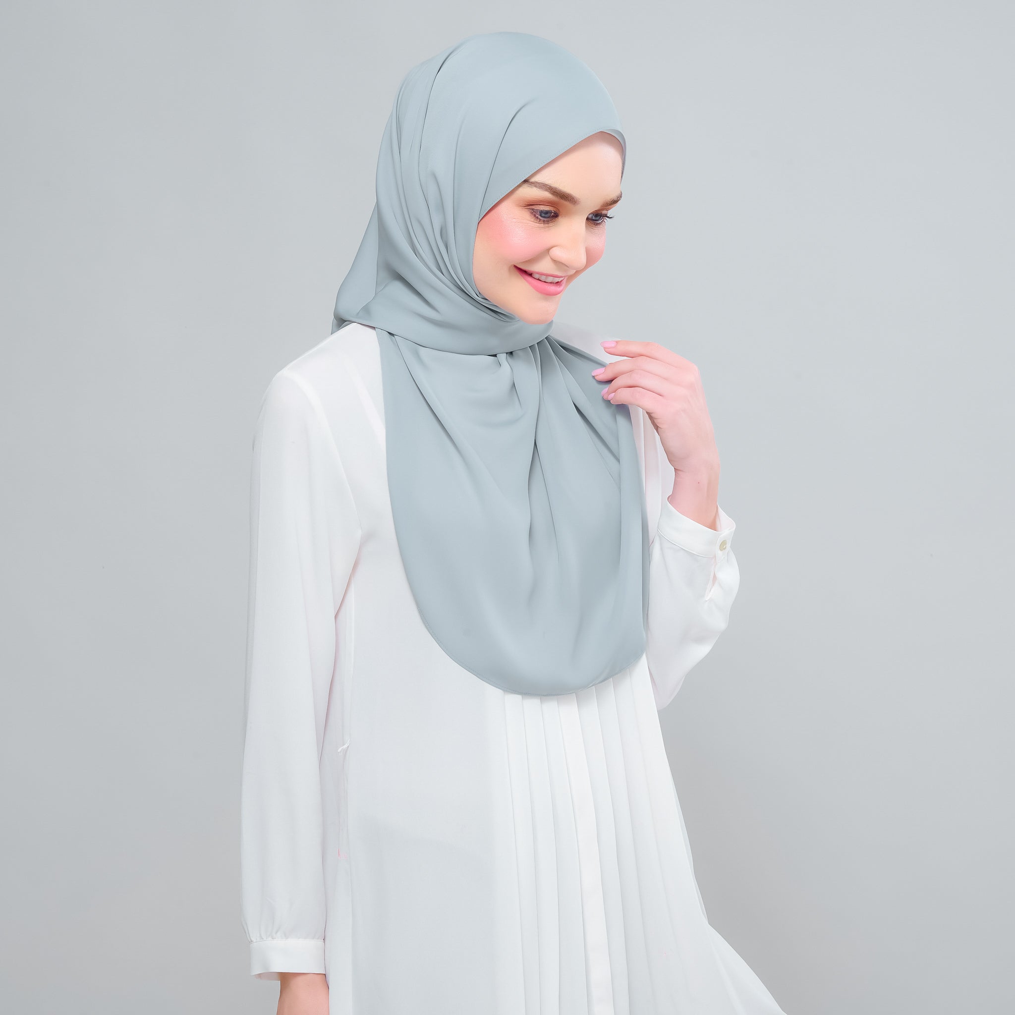 Instant Tag 'n Go Chiffon Silk Shawl - Earl Grey