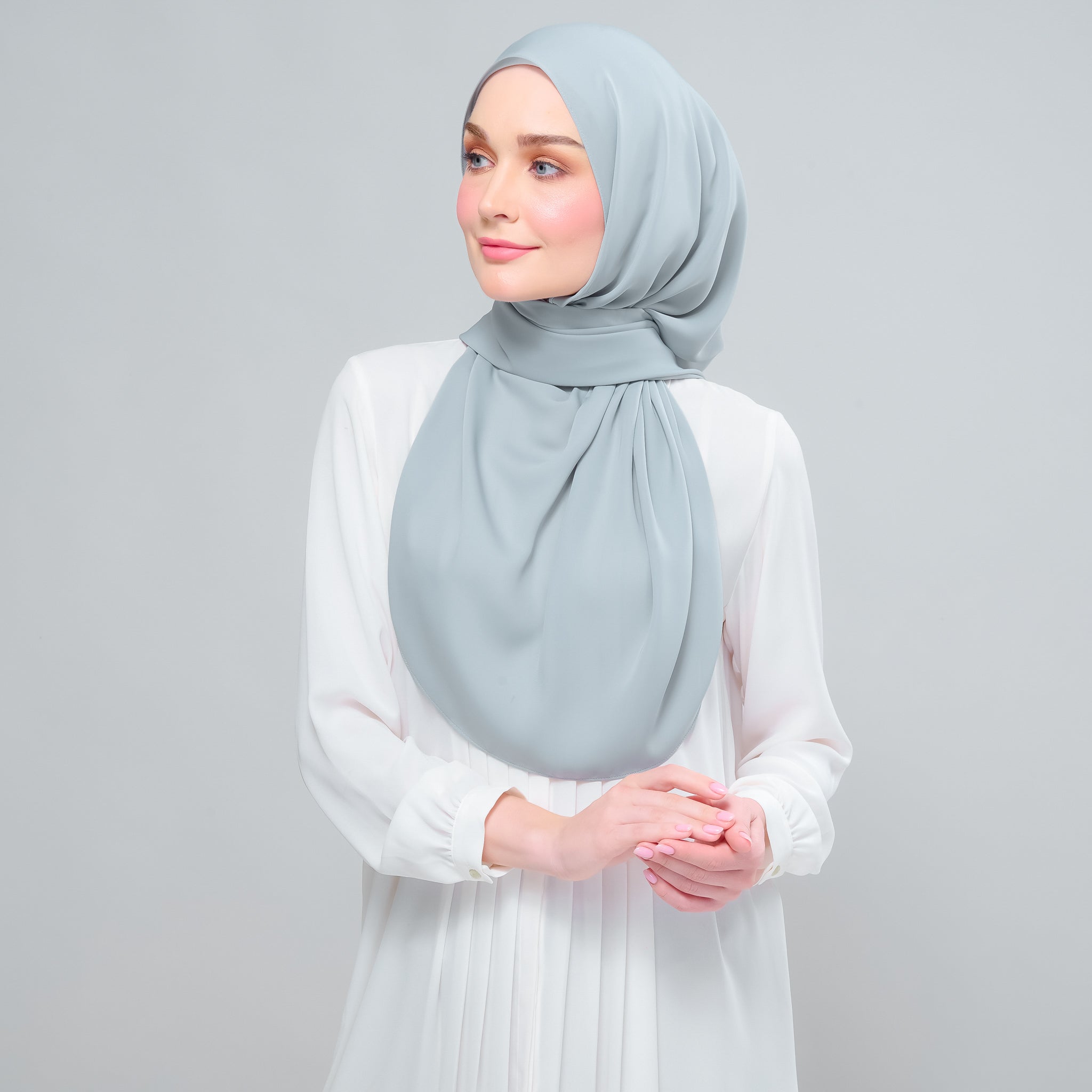 Instant Tag 'n Go Chiffon Silk Shawl - Earl Grey