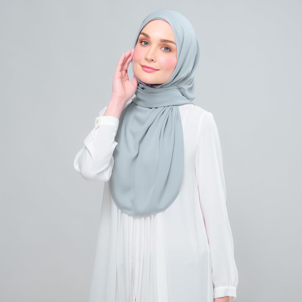 Instant Tag 'n Go Chiffon Silk Shawl - Earl Grey