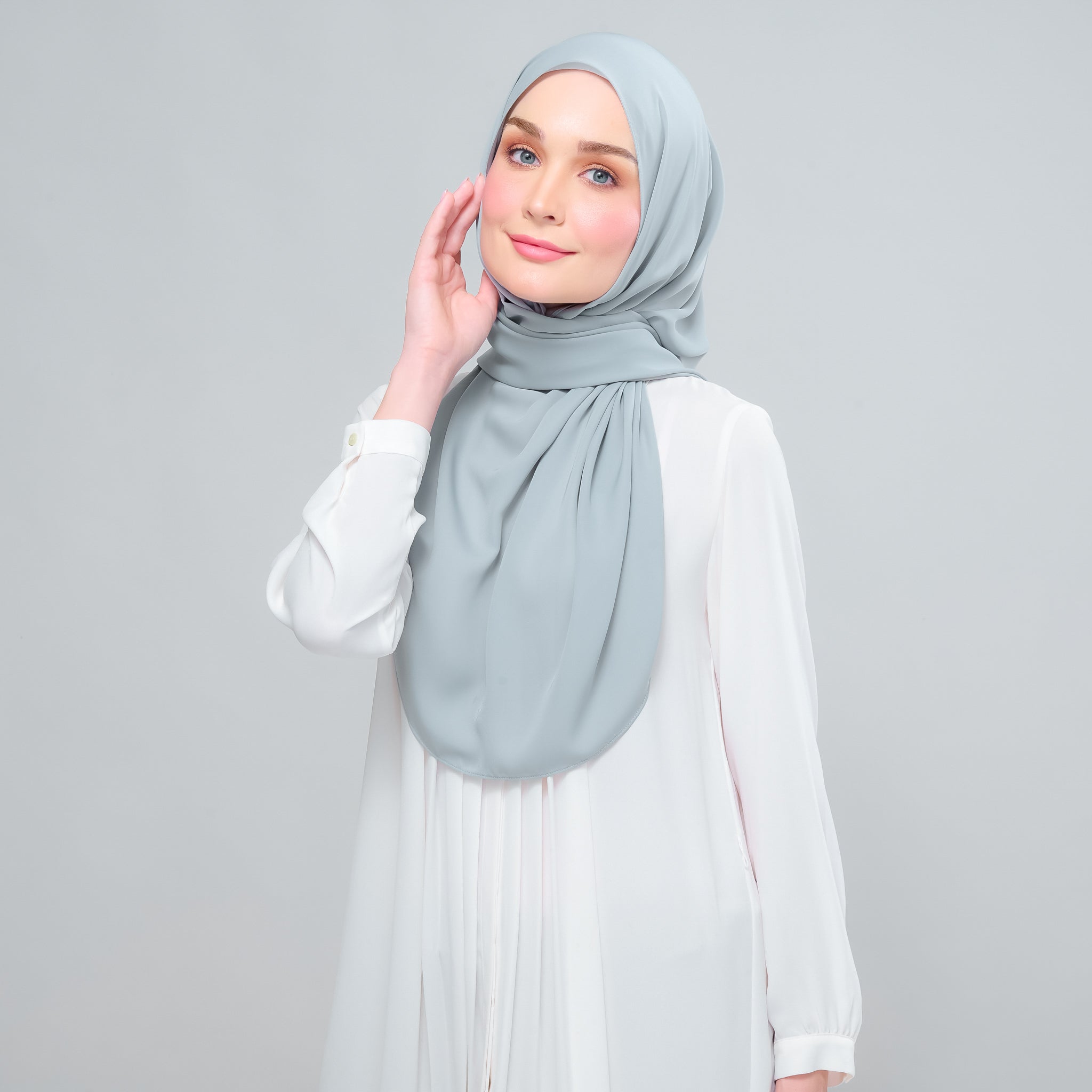Instant Tag 'n Go Chiffon Silk Shawl - Earl Grey