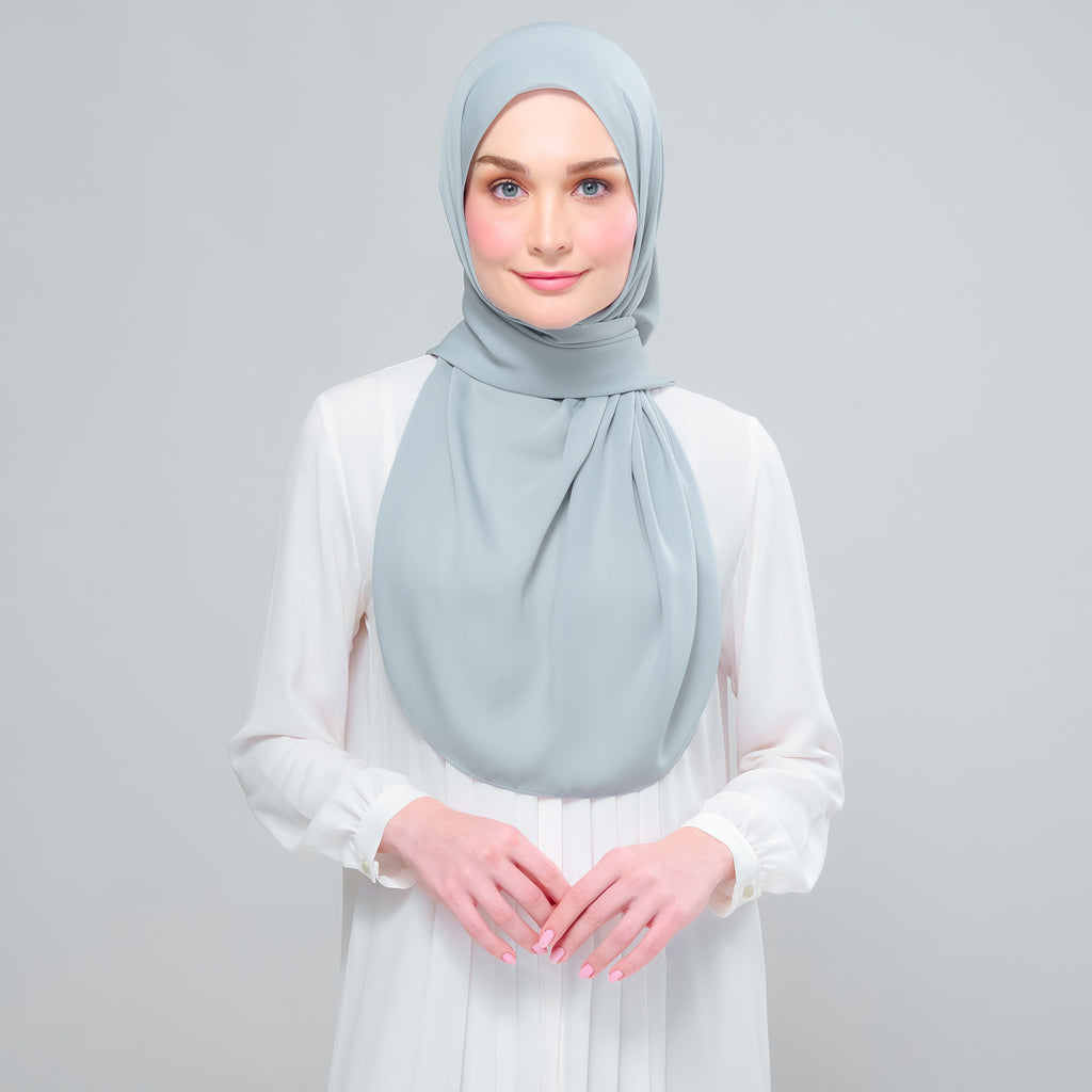 Instant Tag 'n Go Chiffon Silk Shawl - Earl Grey