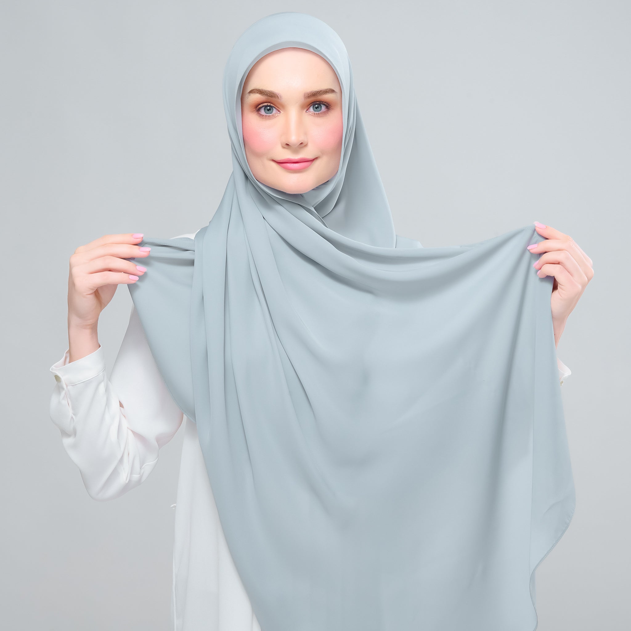 Instant Tag 'n Go Chiffon Silk Shawl - Earl Grey