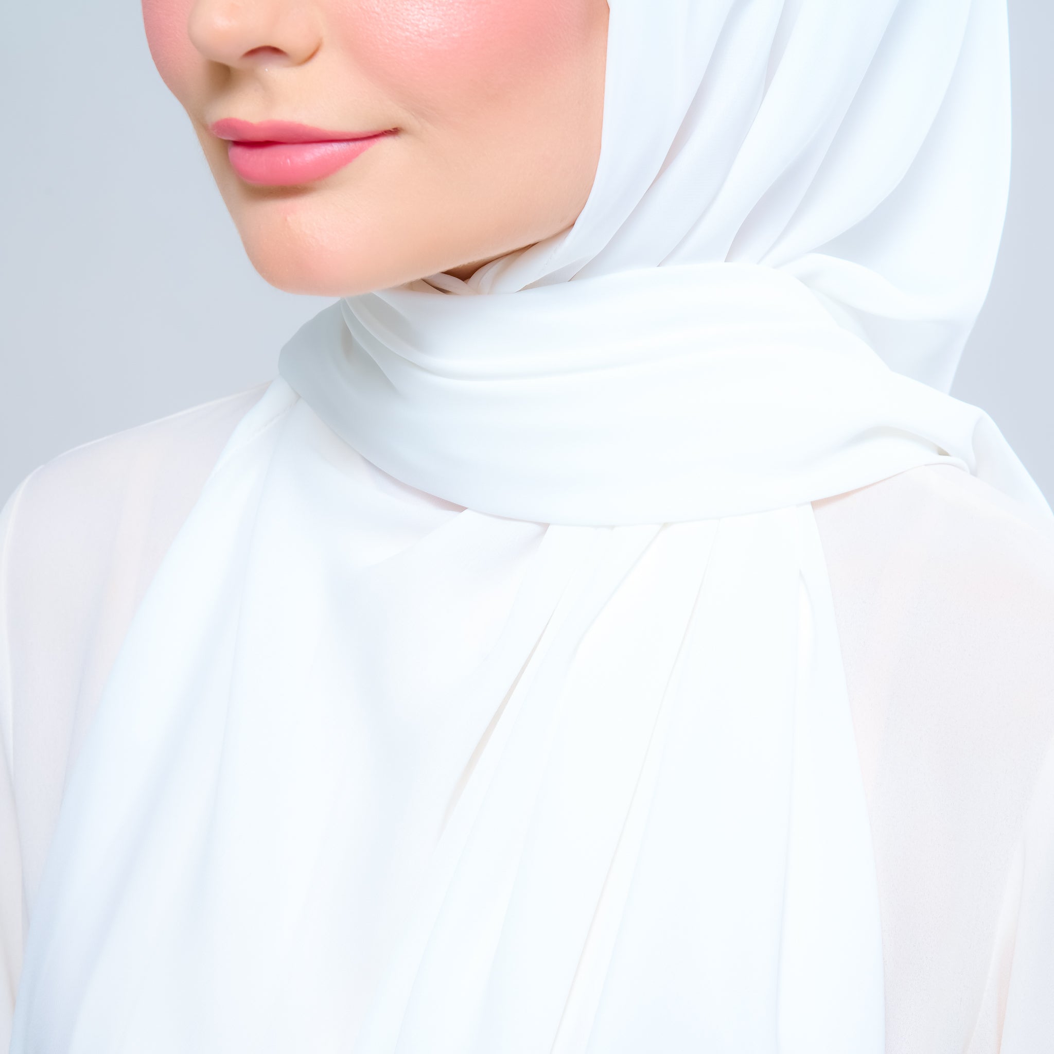 Instant Tag 'n Go Chiffon Silk Shawl - Ivory White