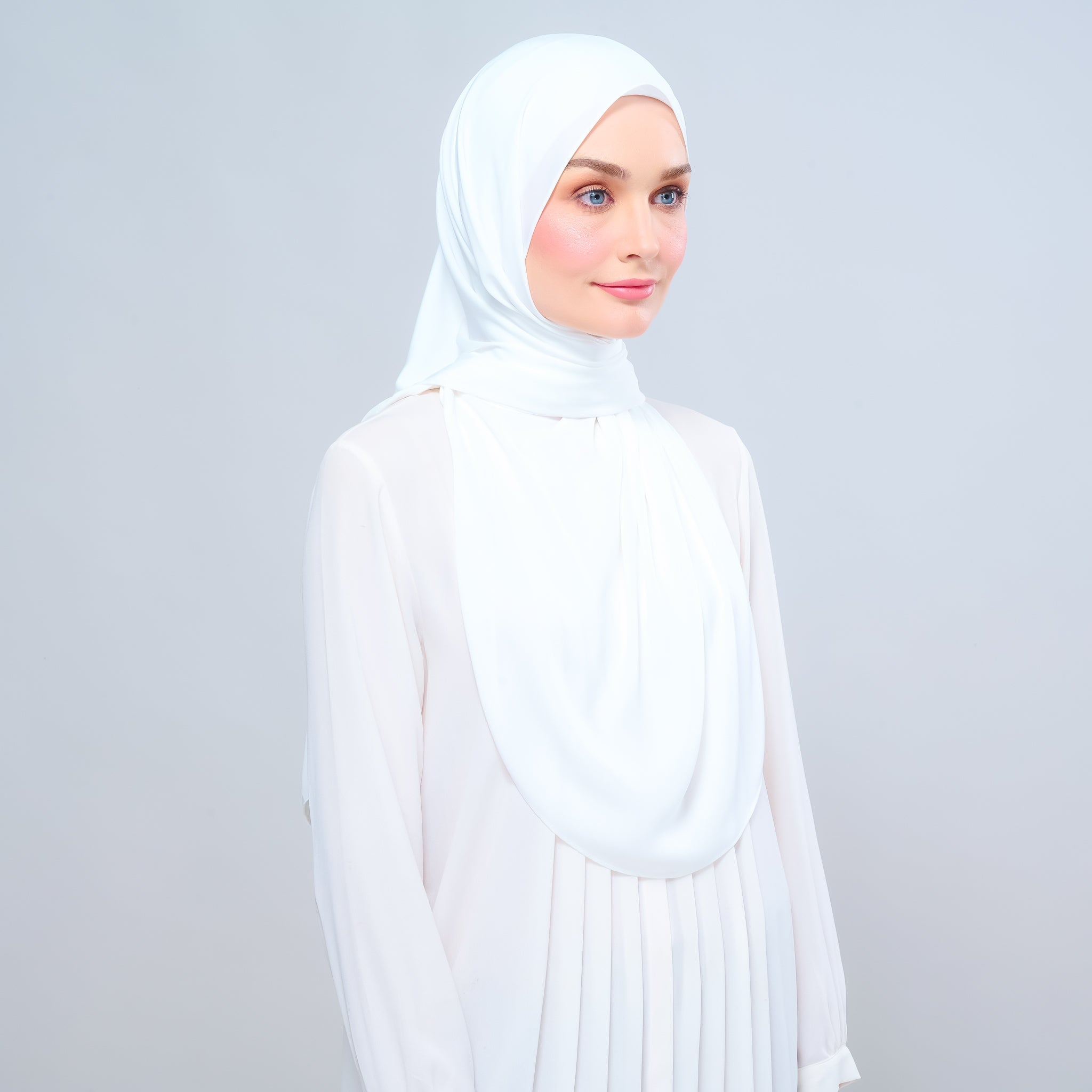 Instant Tag 'n Go Chiffon Silk Shawl - Ivory White