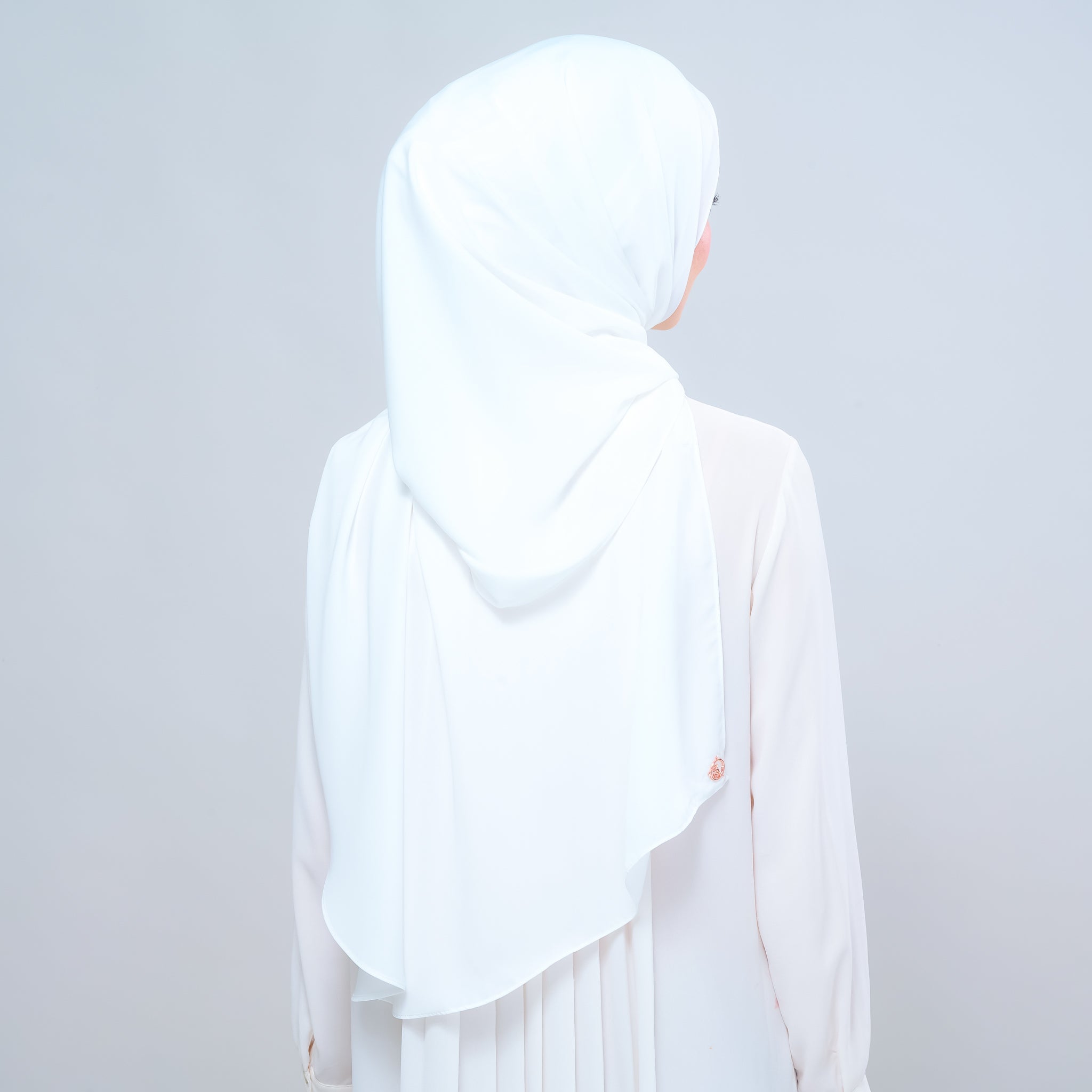 Instant Tag 'n Go Chiffon Silk Shawl - Ivory White