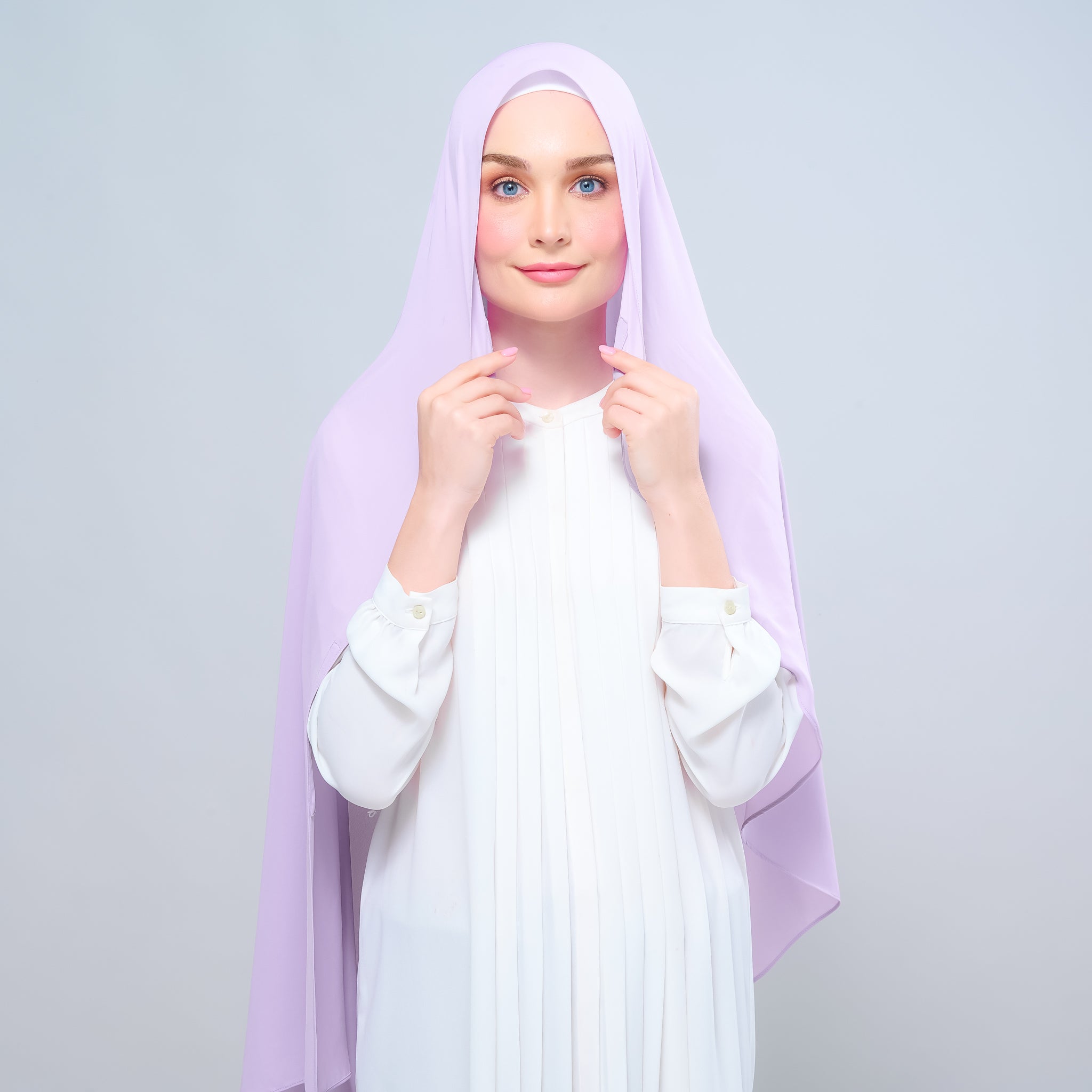 Instant Tag 'n Go Chiffon Silk Shawl - Lilac