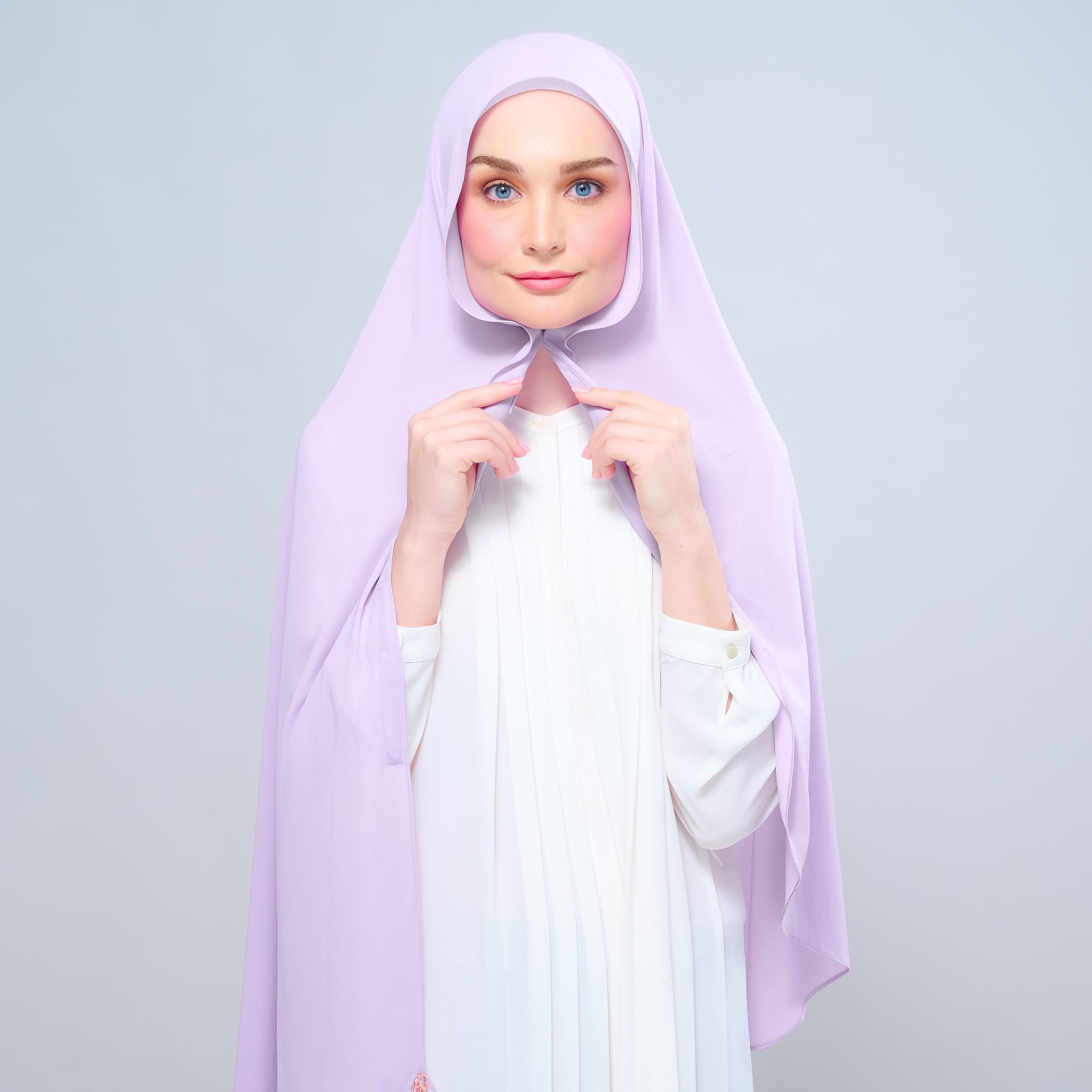 Instant Tag 'n Go Chiffon Silk Shawl - Lilac