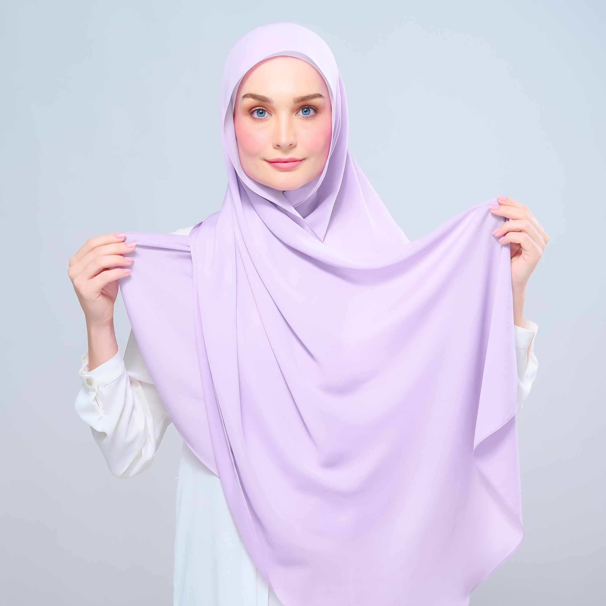 Instant Tag 'n Go Chiffon Silk Shawl - Lilac