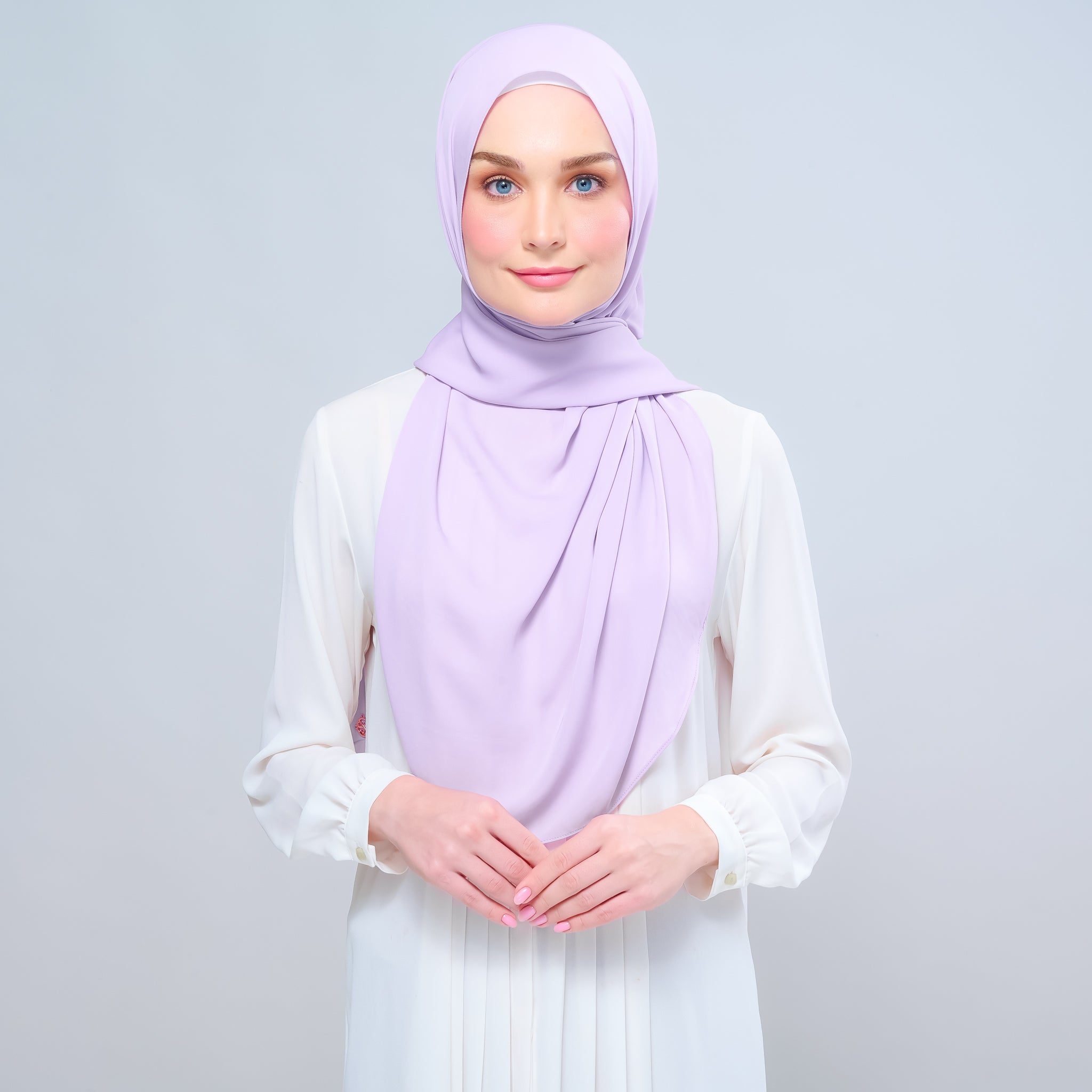 Instant Tag 'n Go Chiffon Silk Shawl - Lilac