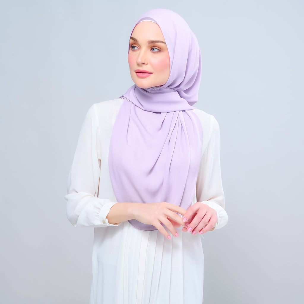 Instant Tag 'n Go Chiffon Silk Shawl - Lilac