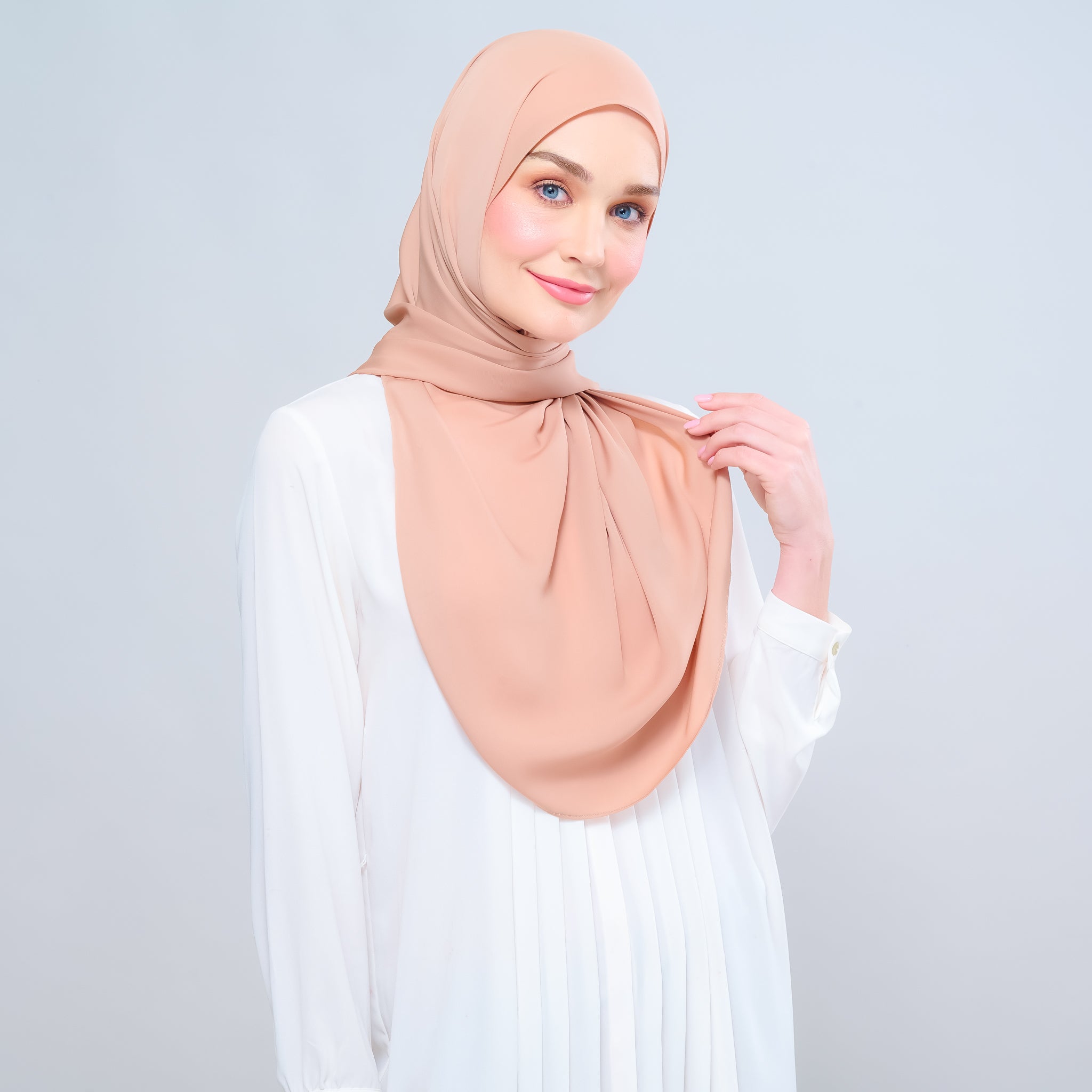 Instant Tag 'n Go Chiffon Silk Shawl - Nutmeg