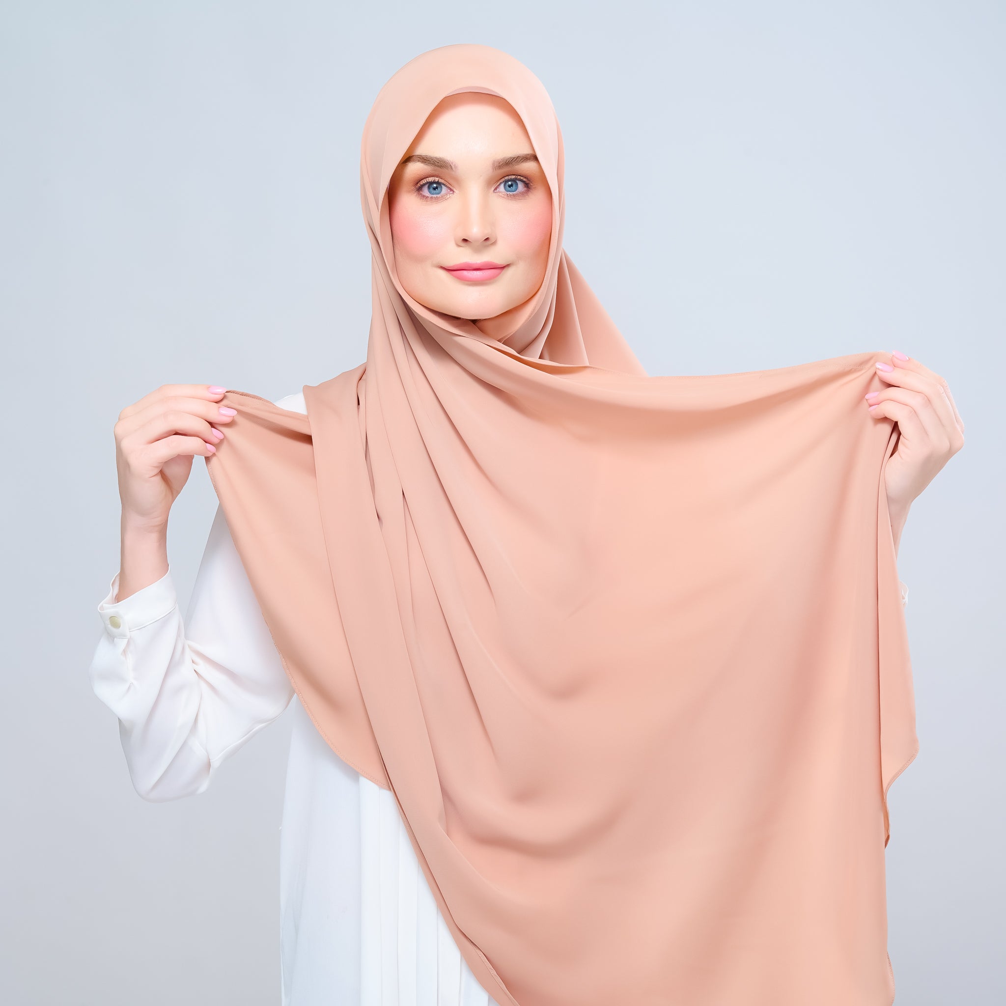 Instant Tag 'n Go Chiffon Silk Shawl - Nutmeg