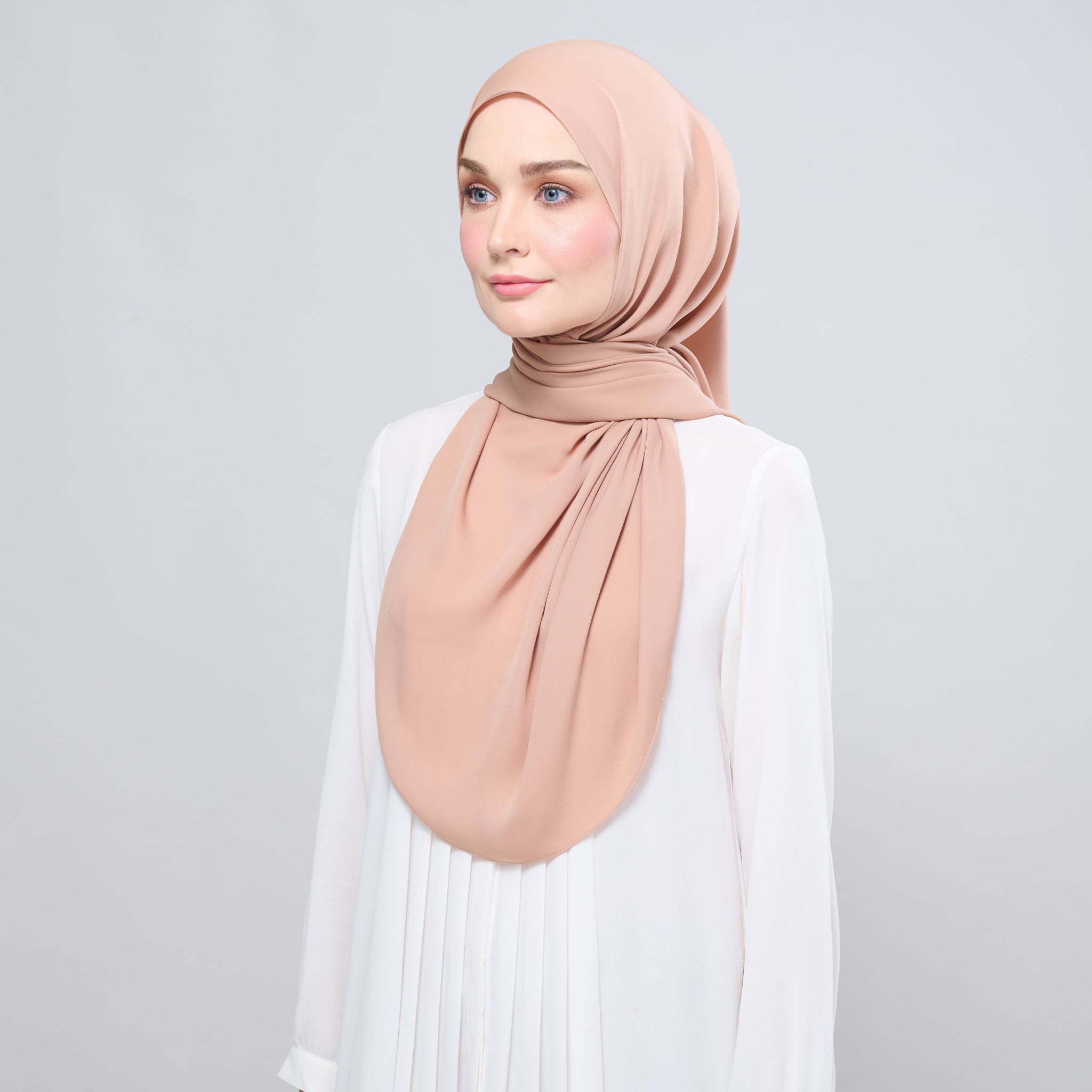 Instant Tag 'n Go Chiffon Silk Shawl - Nutmeg