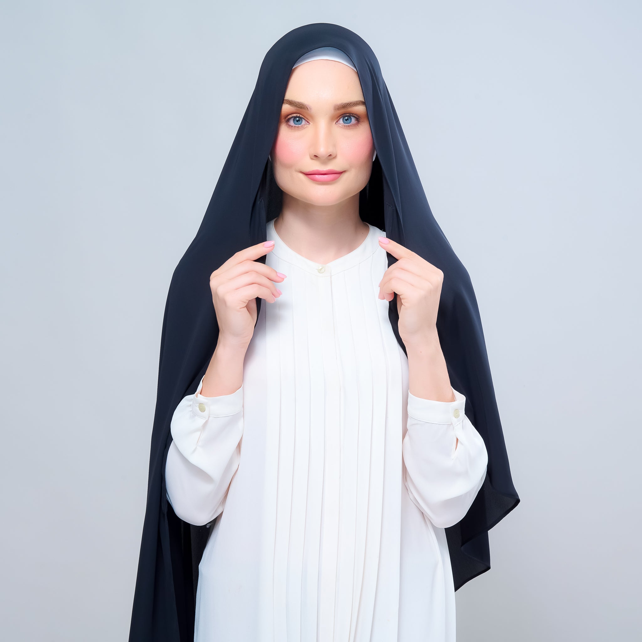 Instant Tag 'n Go Chiffon Silk Shawl - Pitch Black