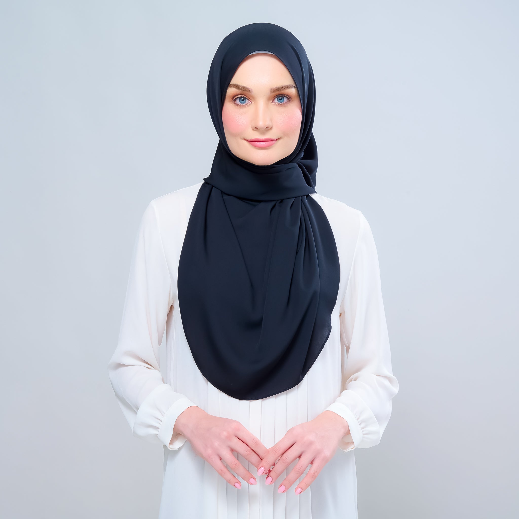 Instant Tag 'n Go Chiffon Silk Shawl - Pitch Black