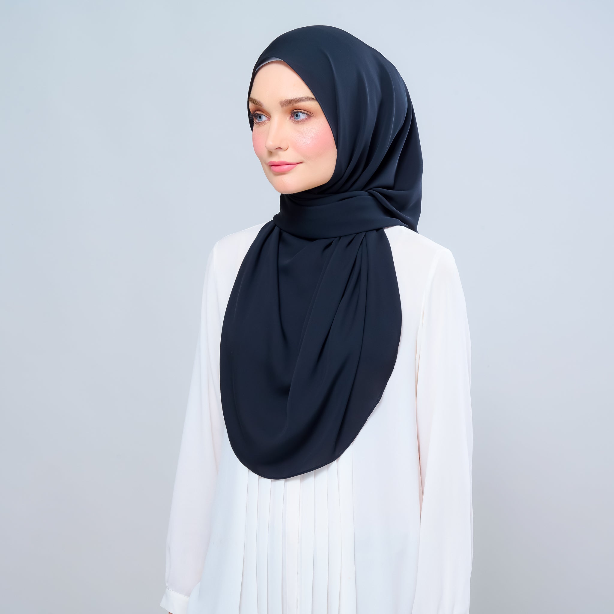 Instant Tag 'n Go Chiffon Silk Shawl - Pitch Black