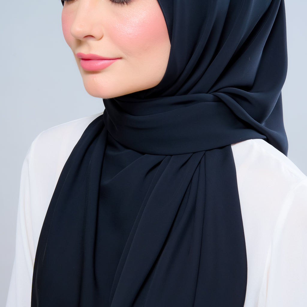 Instant Tag 'n Go Chiffon Silk Shawl - Pitch Black