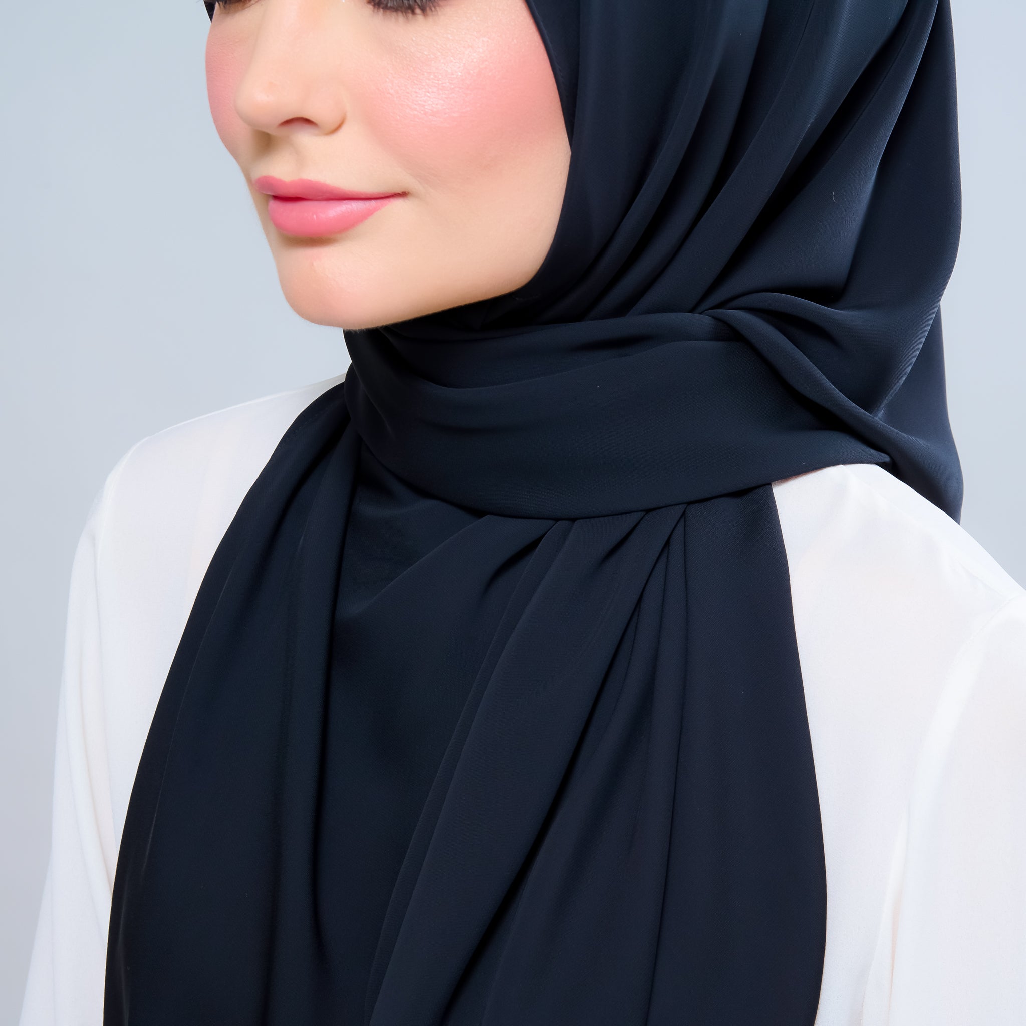 Instant Tag 'n Go Chiffon Silk Shawl - Pitch Black