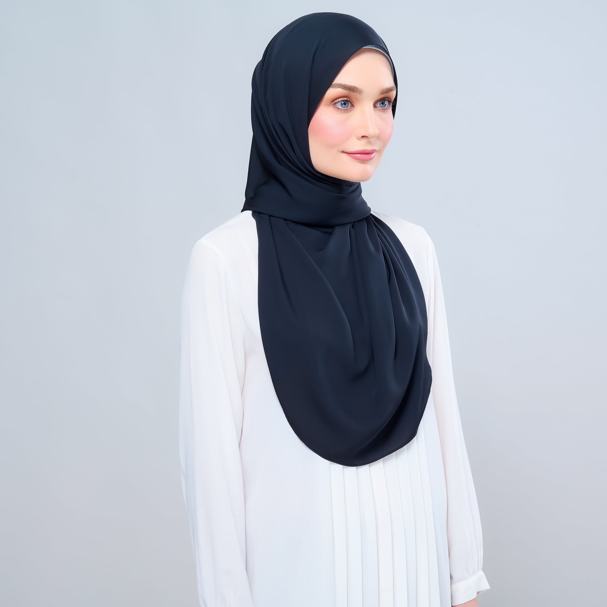 Instant Tag 'n Go Chiffon Silk Shawl - Pitch Black