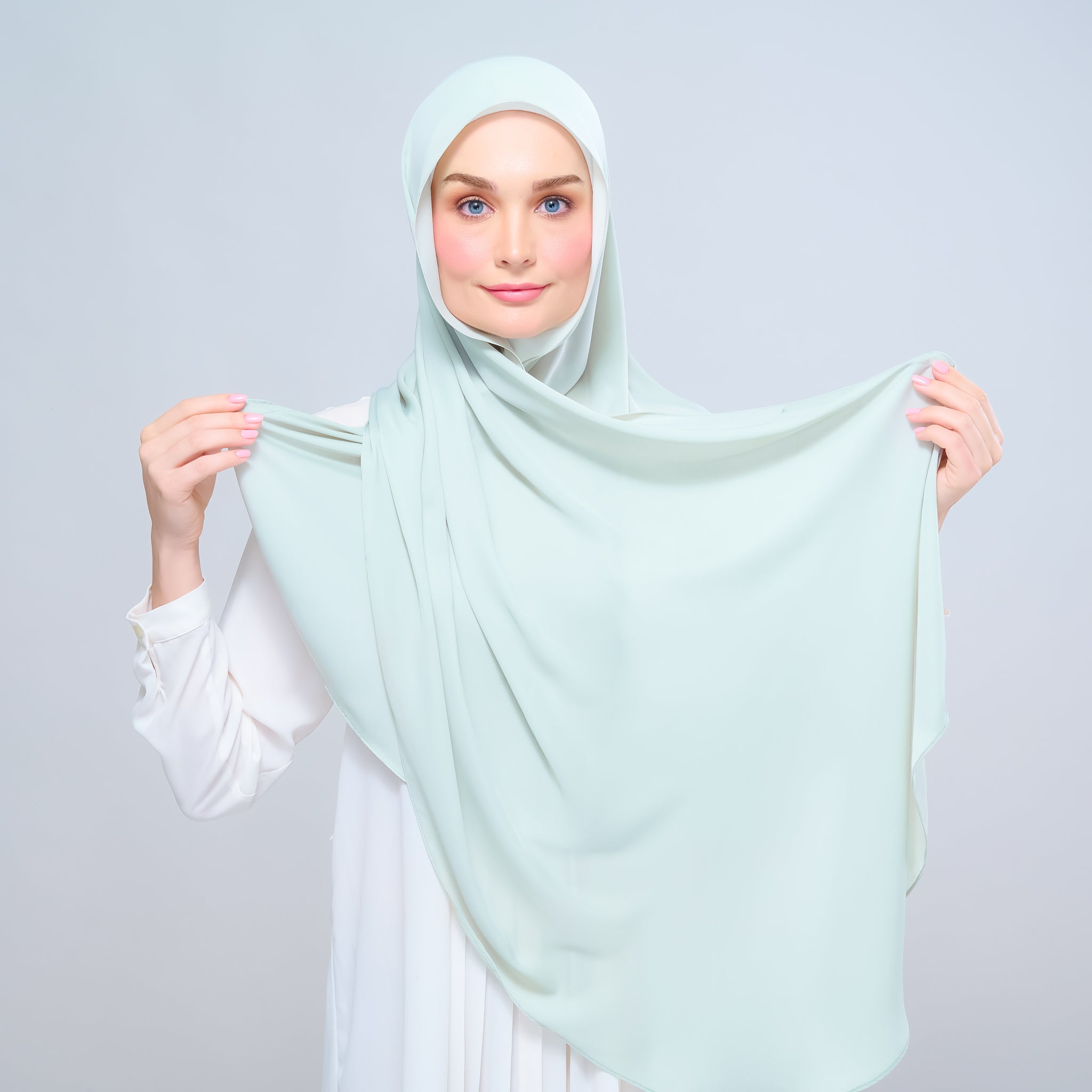 Instant Tag 'n Go Chiffon Silk Shawl - Pistachio Green