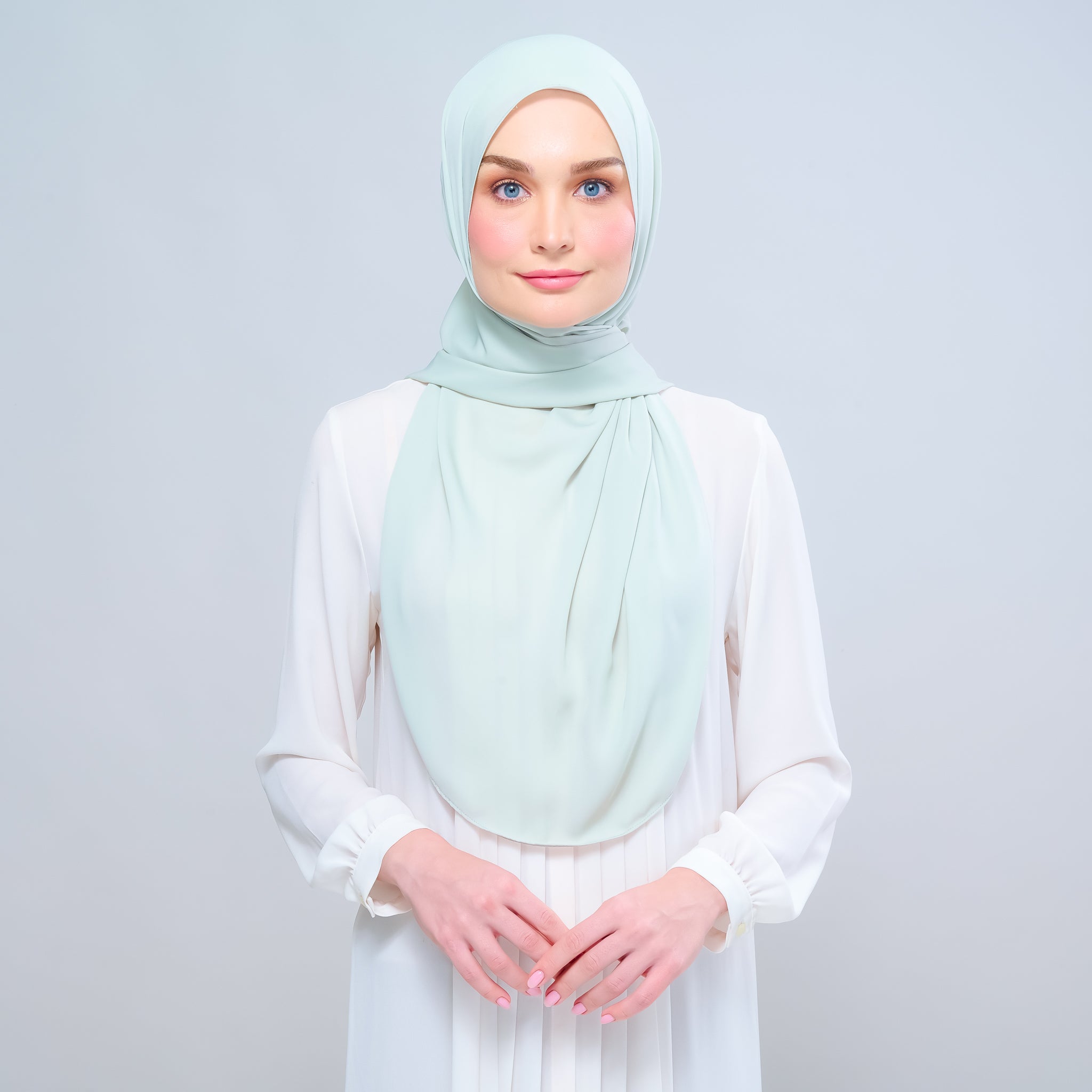 Instant Tag 'n Go Chiffon Silk Shawl - Pistachio Green