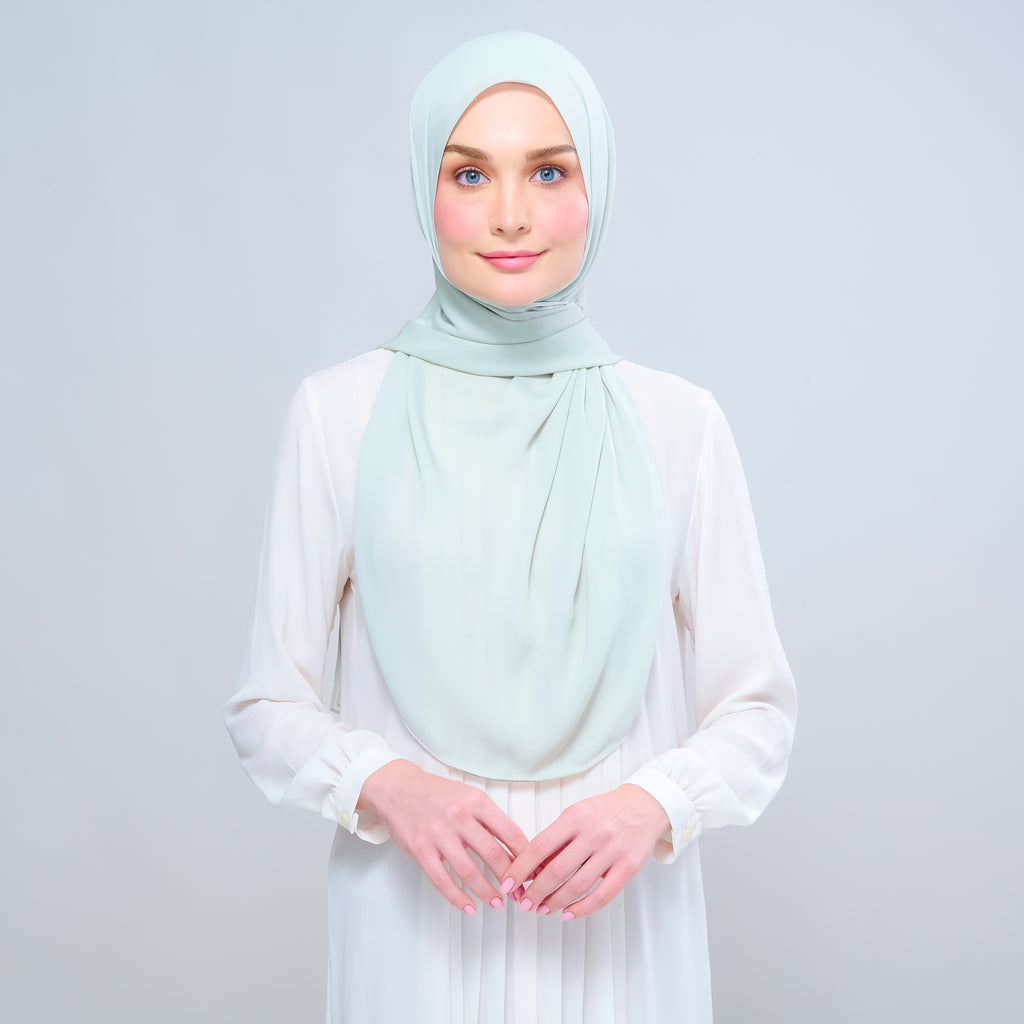 Instant Tag 'n Go Chiffon Silk Shawl - Pistachio Green
