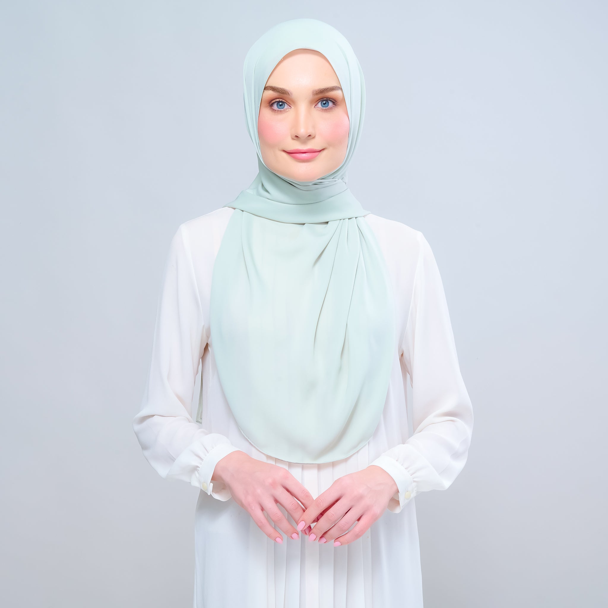 Instant Tag 'n Go Chiffon Silk Shawl - Pistachio Green