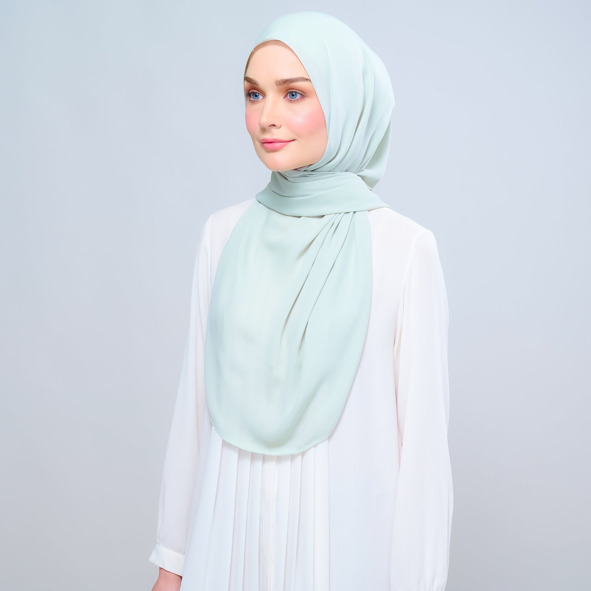 Instant Tag 'n Go Chiffon Silk Shawl - Pistachio Green