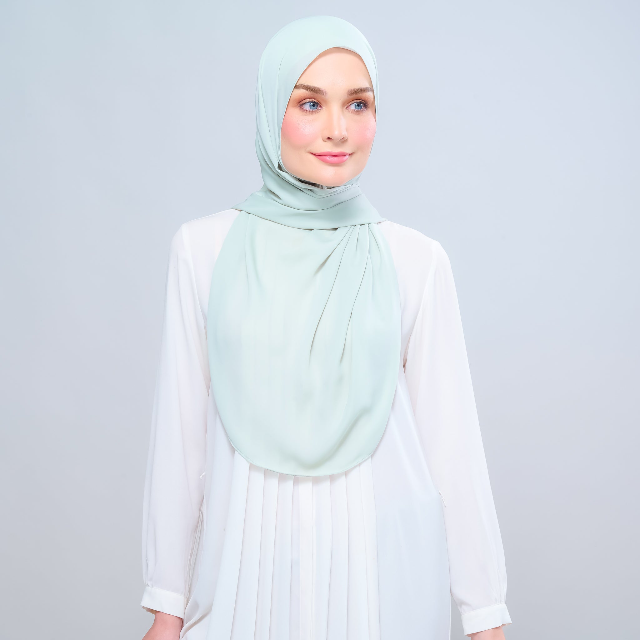 Instant Tag 'n Go Chiffon Silk Shawl - Pistachio Green