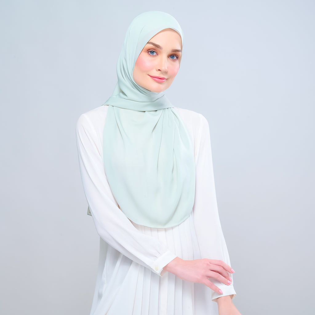 Instant Tag 'n Go Chiffon Silk Shawl - Pistachio Green