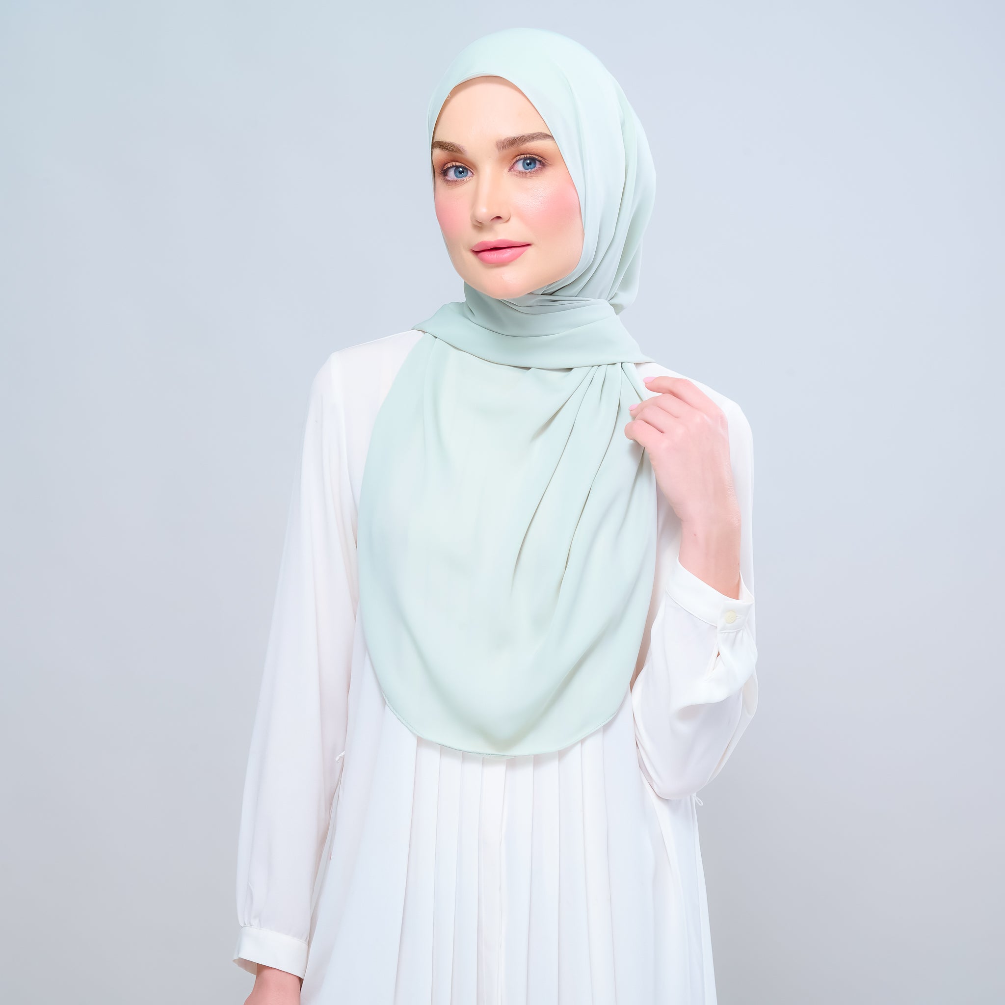 Instant Tag 'n Go Chiffon Silk Shawl - Pistachio Green