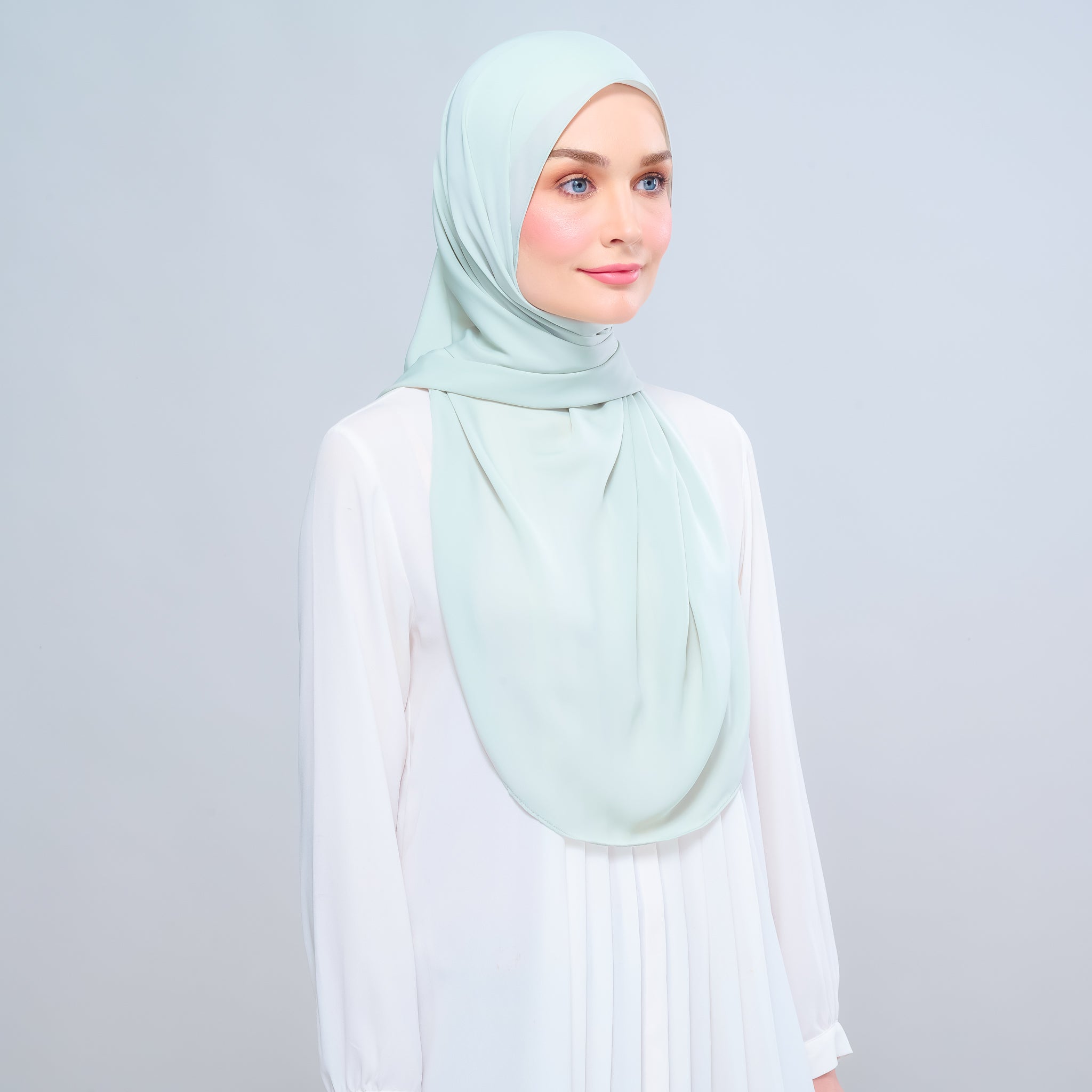 Instant Tag 'n Go Chiffon Silk Shawl - Pistachio Green