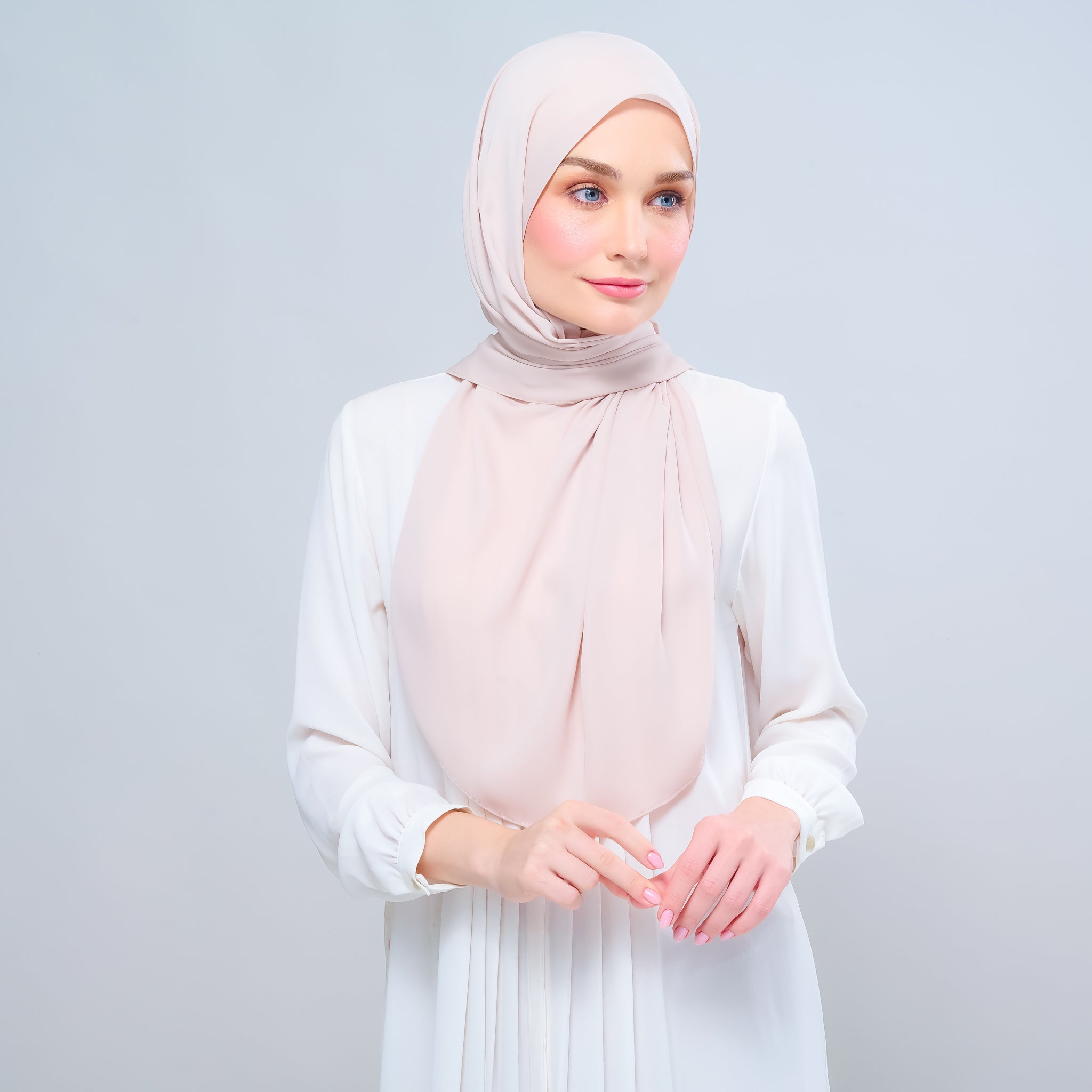 Instant Tag 'n Go Chiffon Silk Shawl - Sand